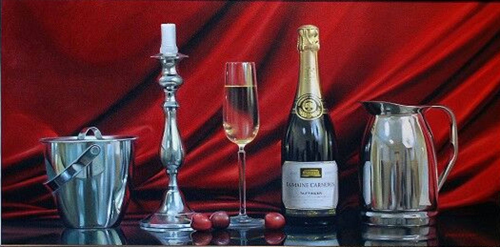 Champagne and Candle by Alexander Sheversky