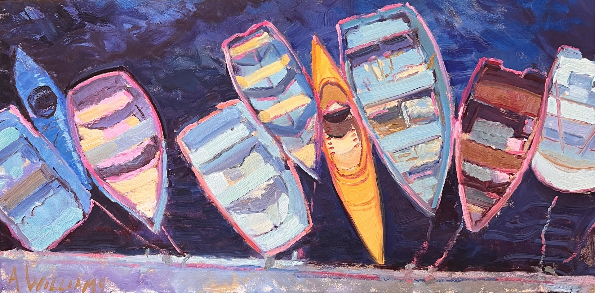 "Gently Down the Stream" original oil painting by Alice Williams