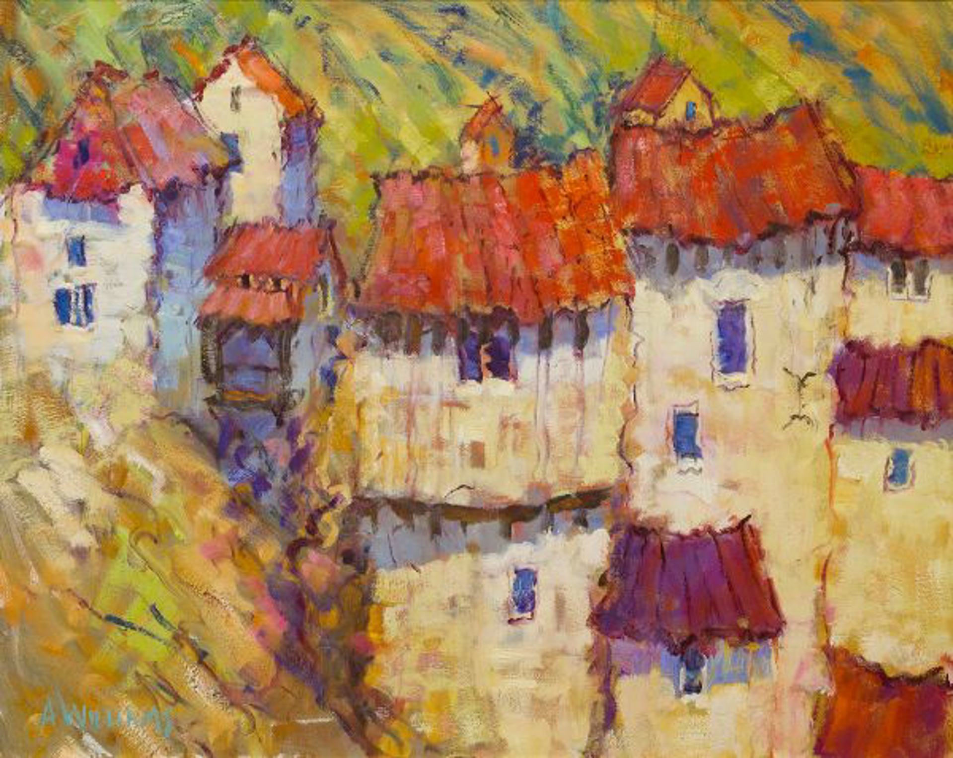 Village en Dorgogne by Alice Williams