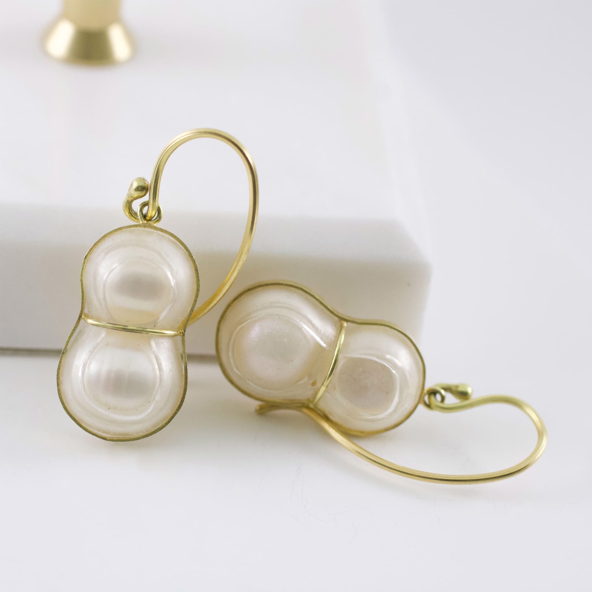 Double Pearl Drop Earrings by Niki Ulehla