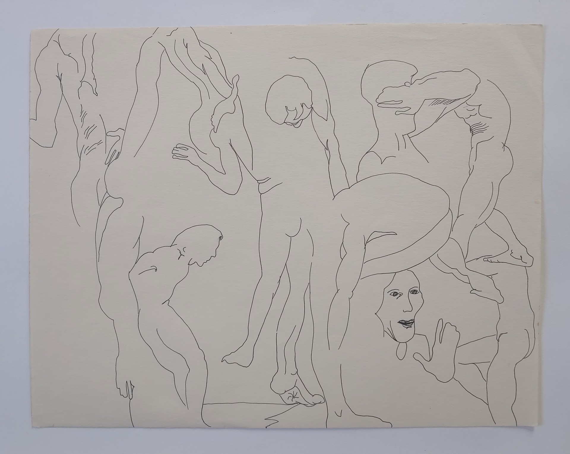 Abstract Figures Sketch - Drawing by David Amdur