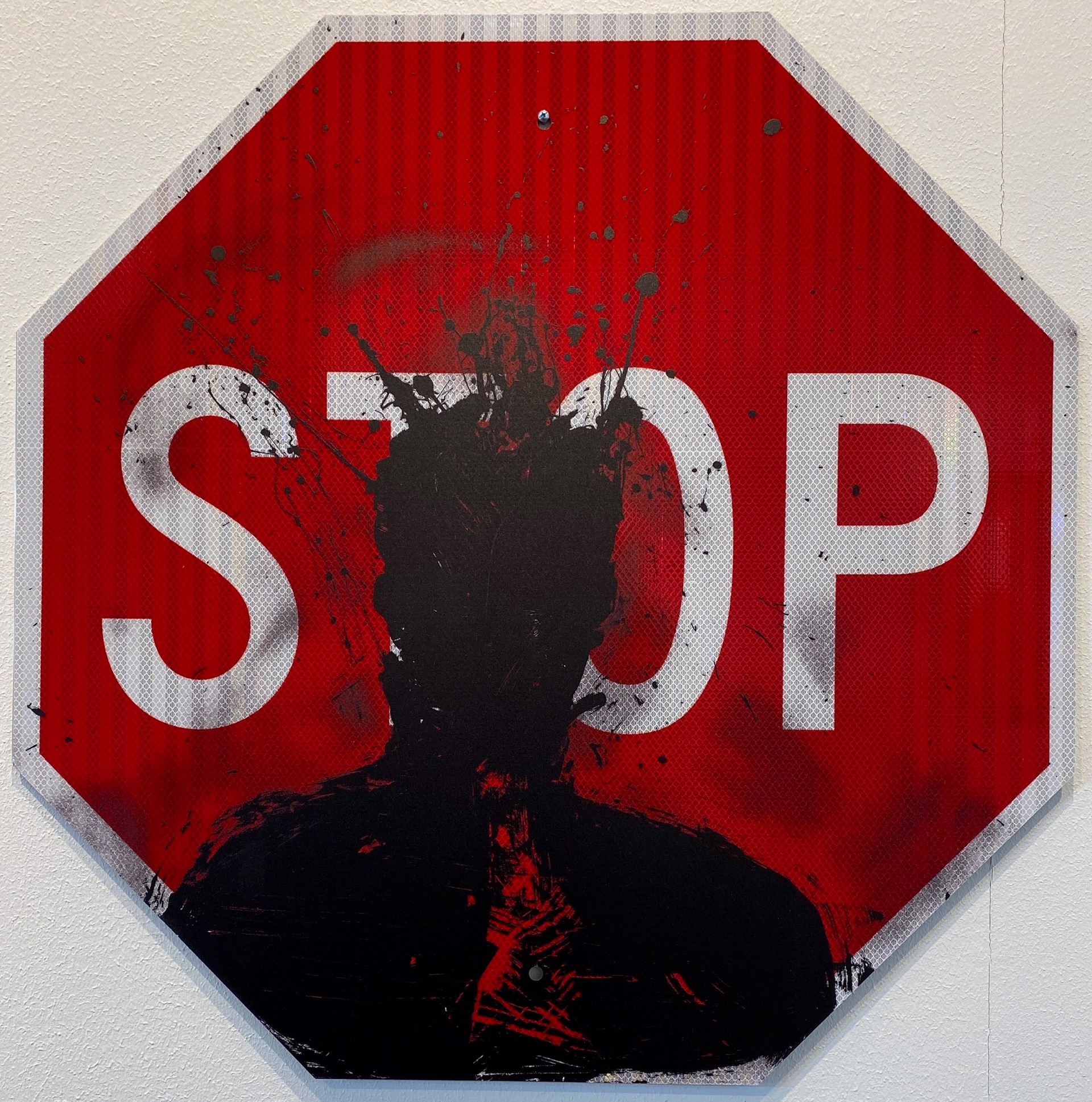 Stop Sign Print by Richard Hambleton