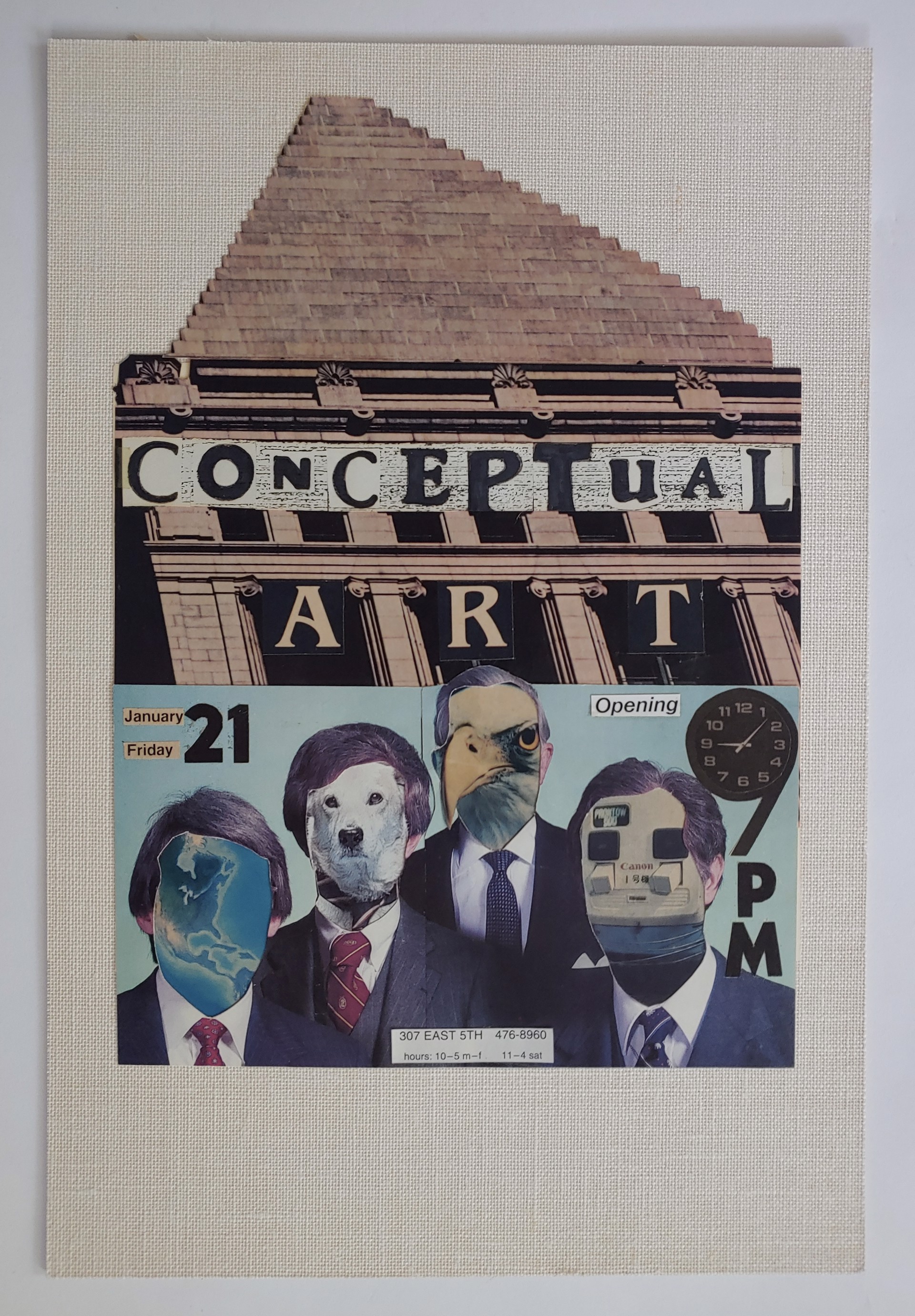 "Conceptual Art" Collage - Ad for exhibit, Poster by David Amdur