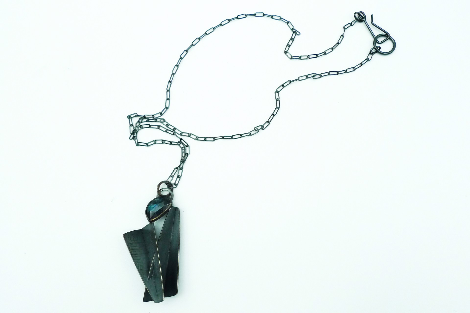 Oxidized Folded Necklace by Lauren Markley