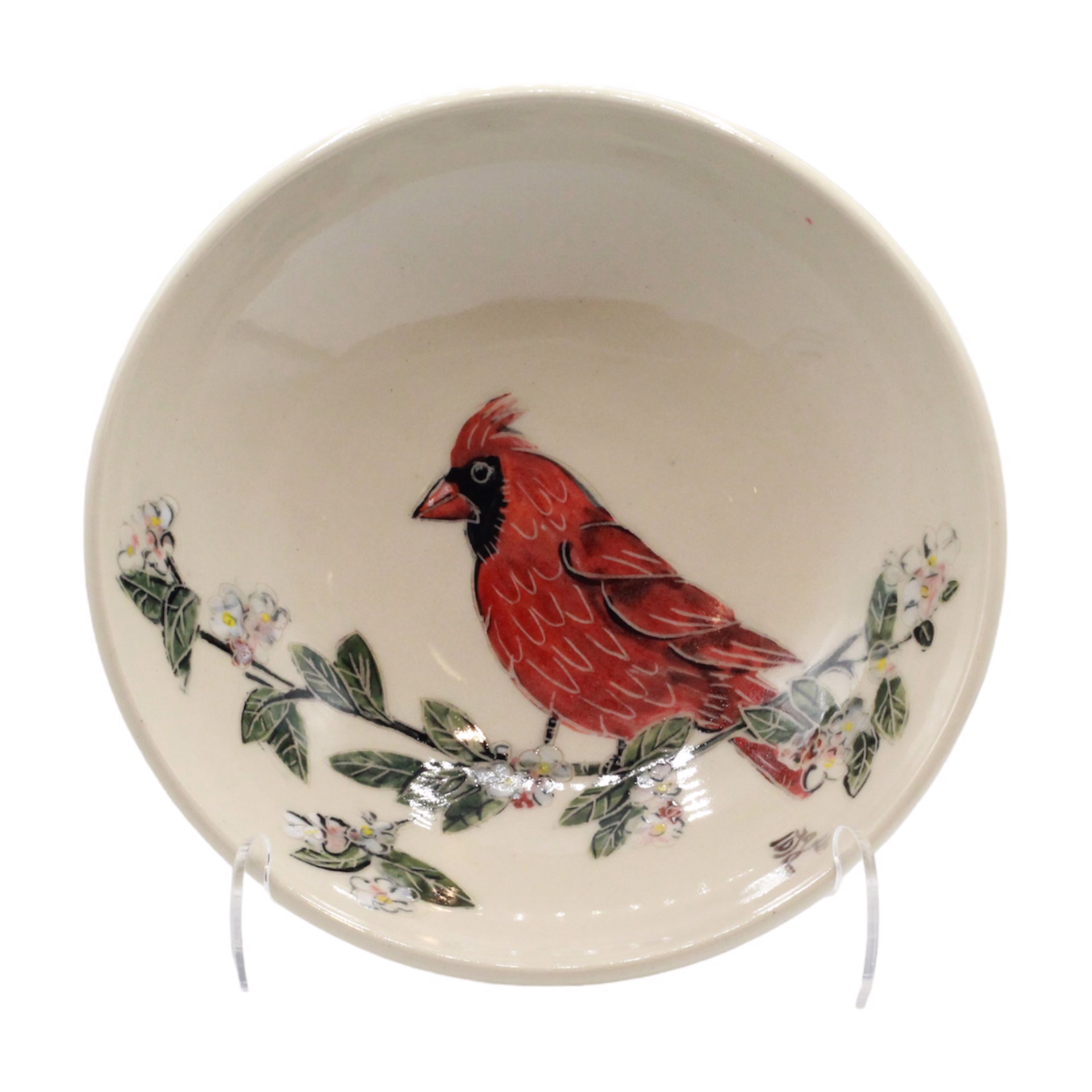 Medium Cardinal Bowl by Kim Filiaggi