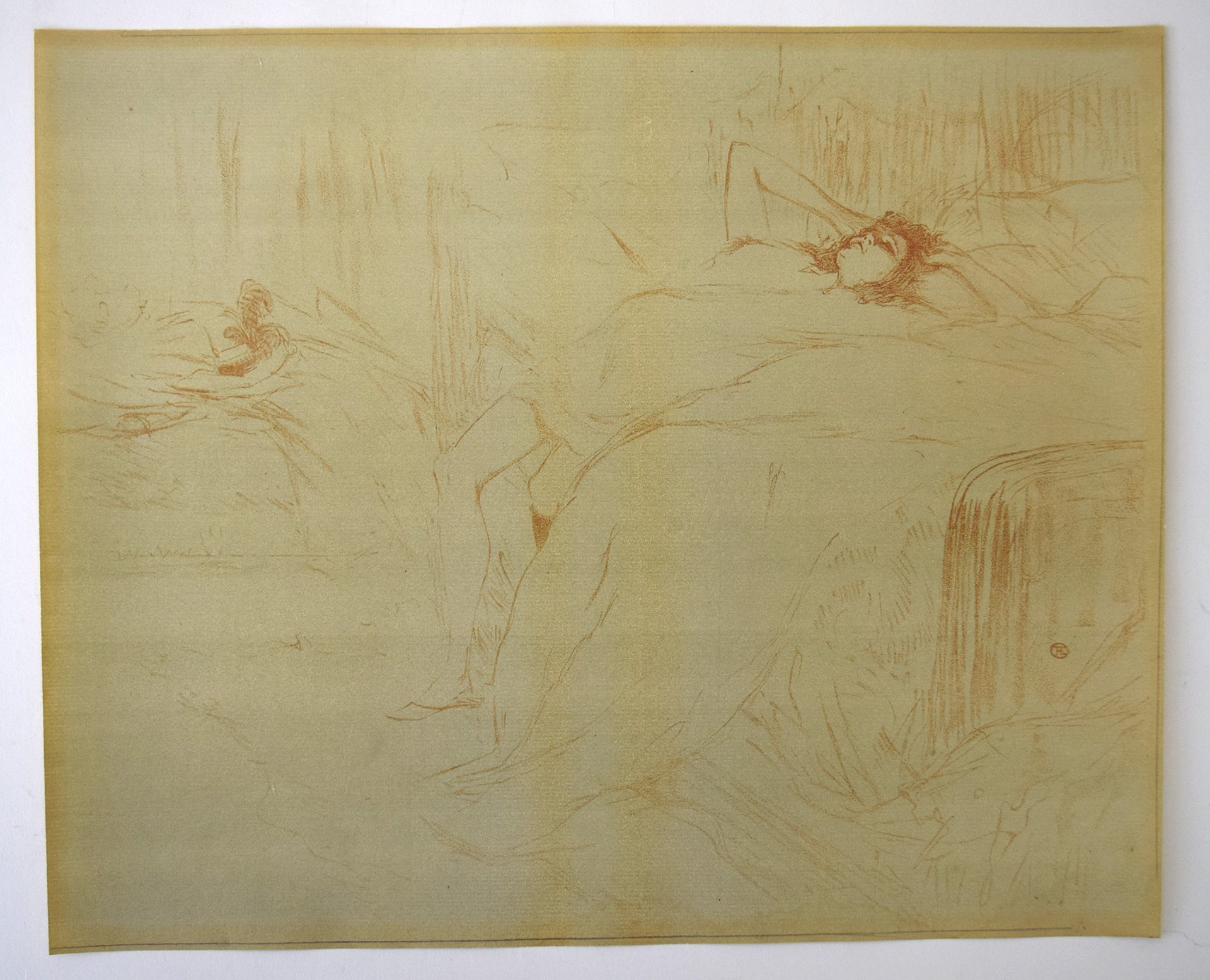 RECLINING WOMAN by Henri de Toulouse-Lautrec