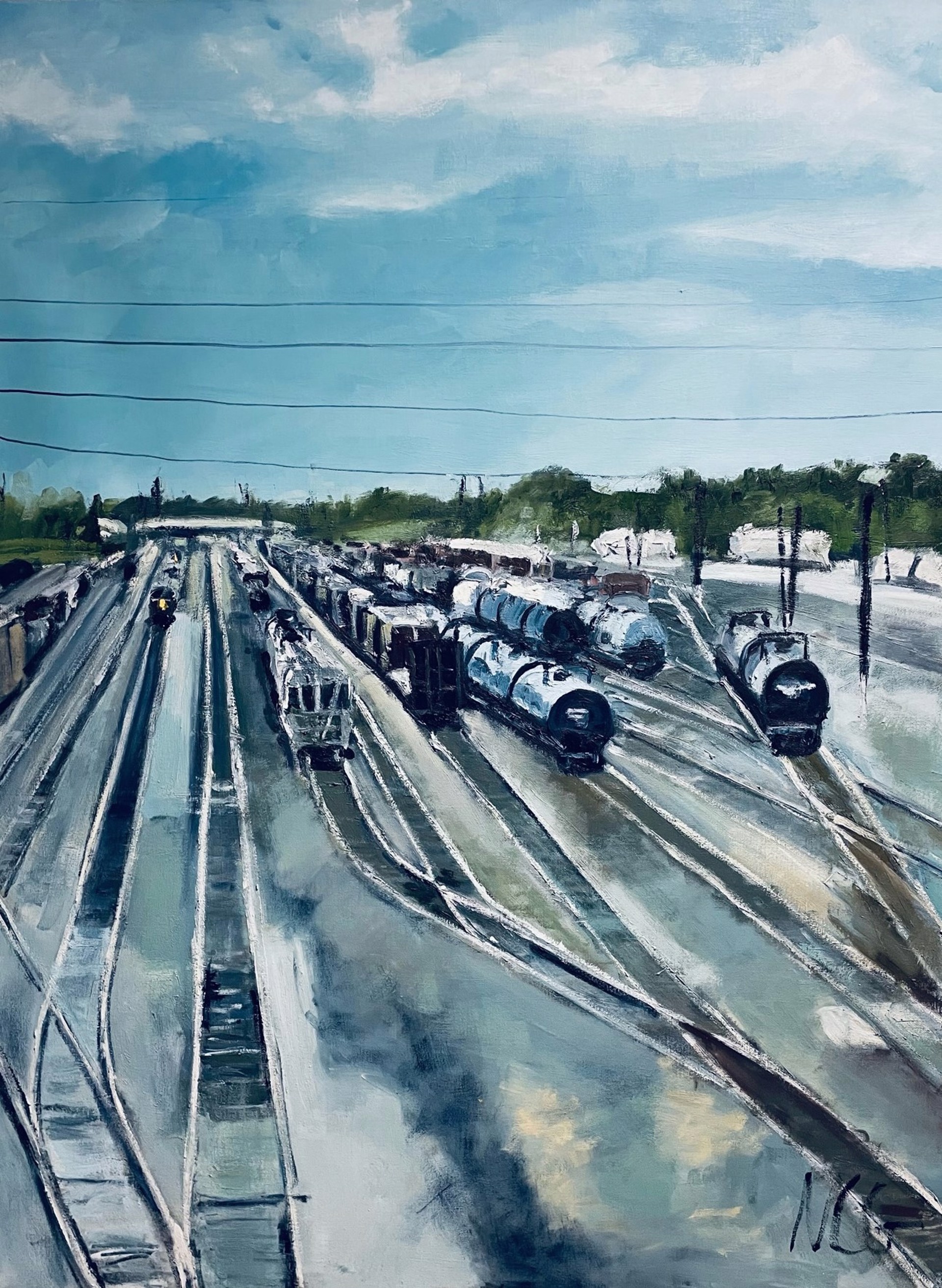 Train Yard by Natalie Colleen Gates