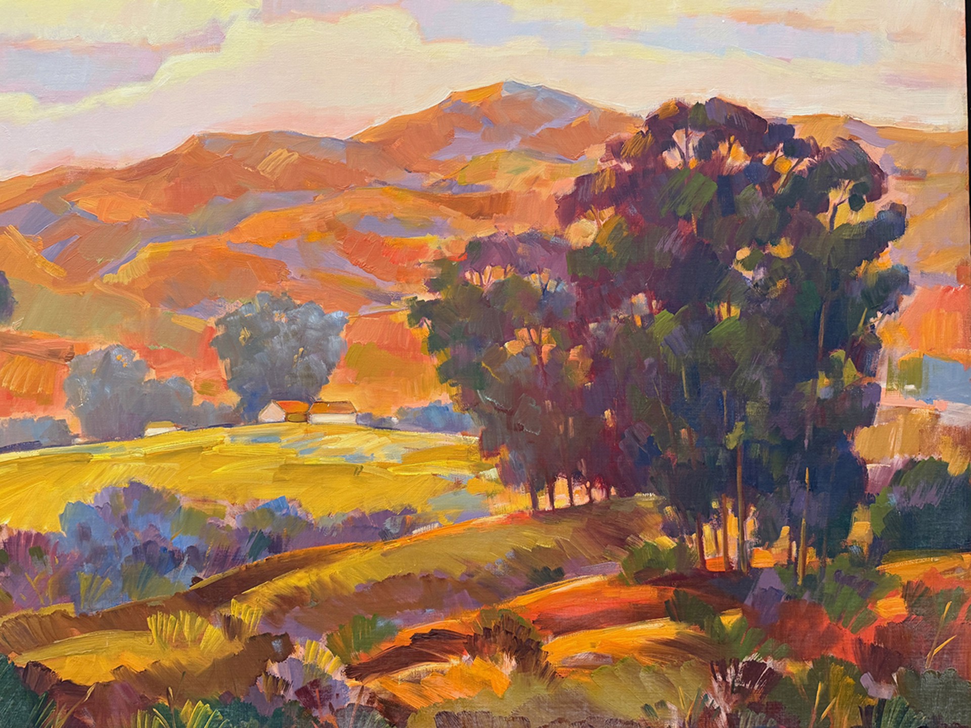 Orange Hills with Eucalyptus by William Hannum