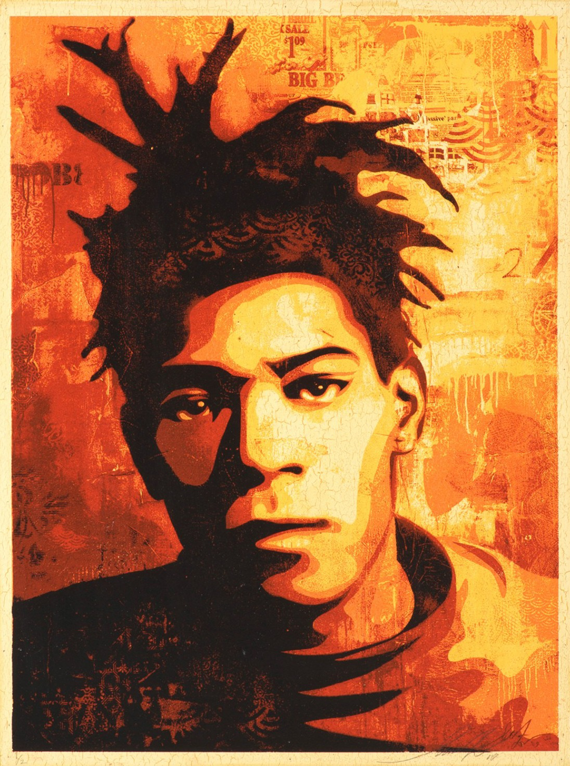 Basquiat (sold) by Shepard Fairey