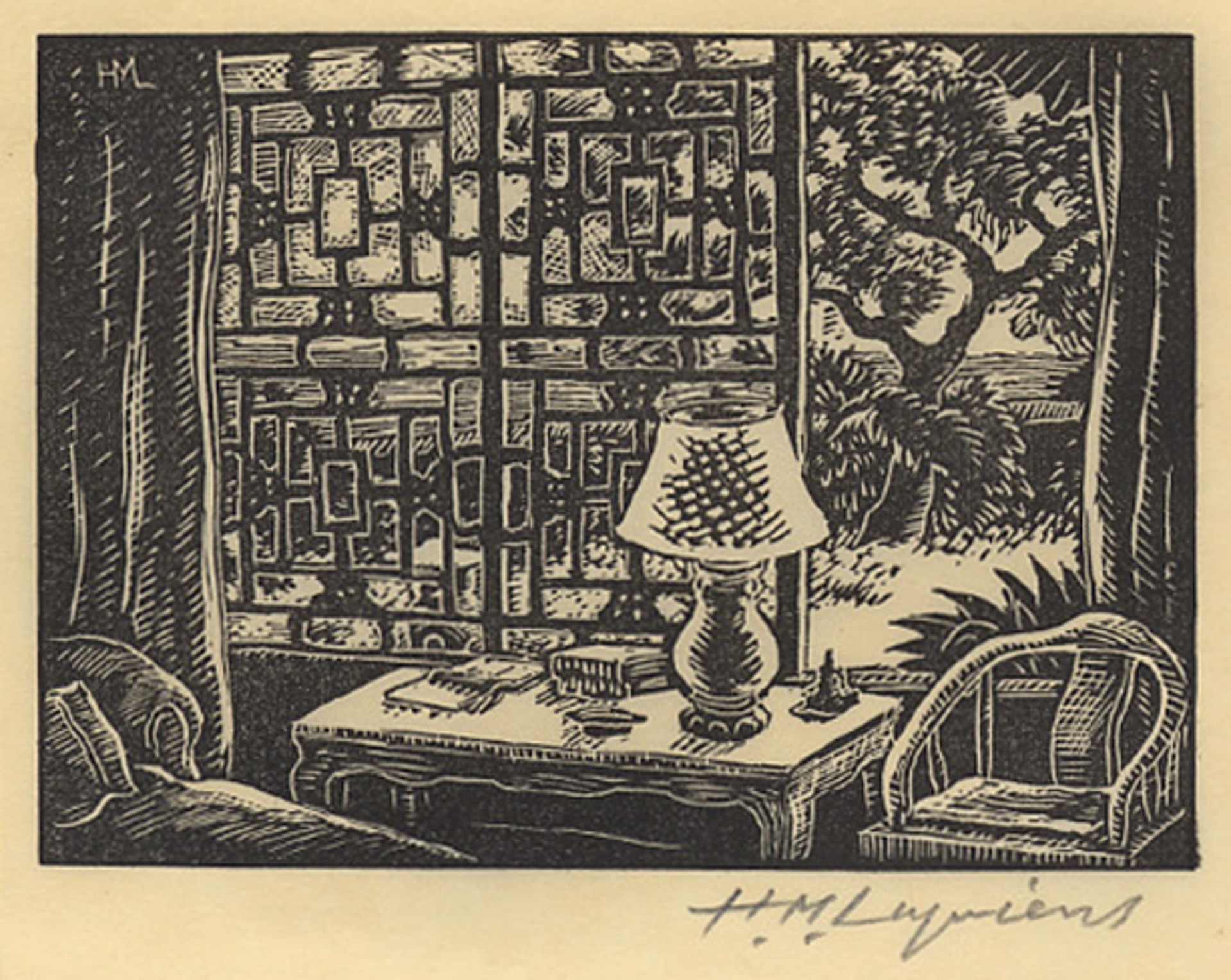 Christmas Greetings 1947 by Huc Mazelet Luquiens