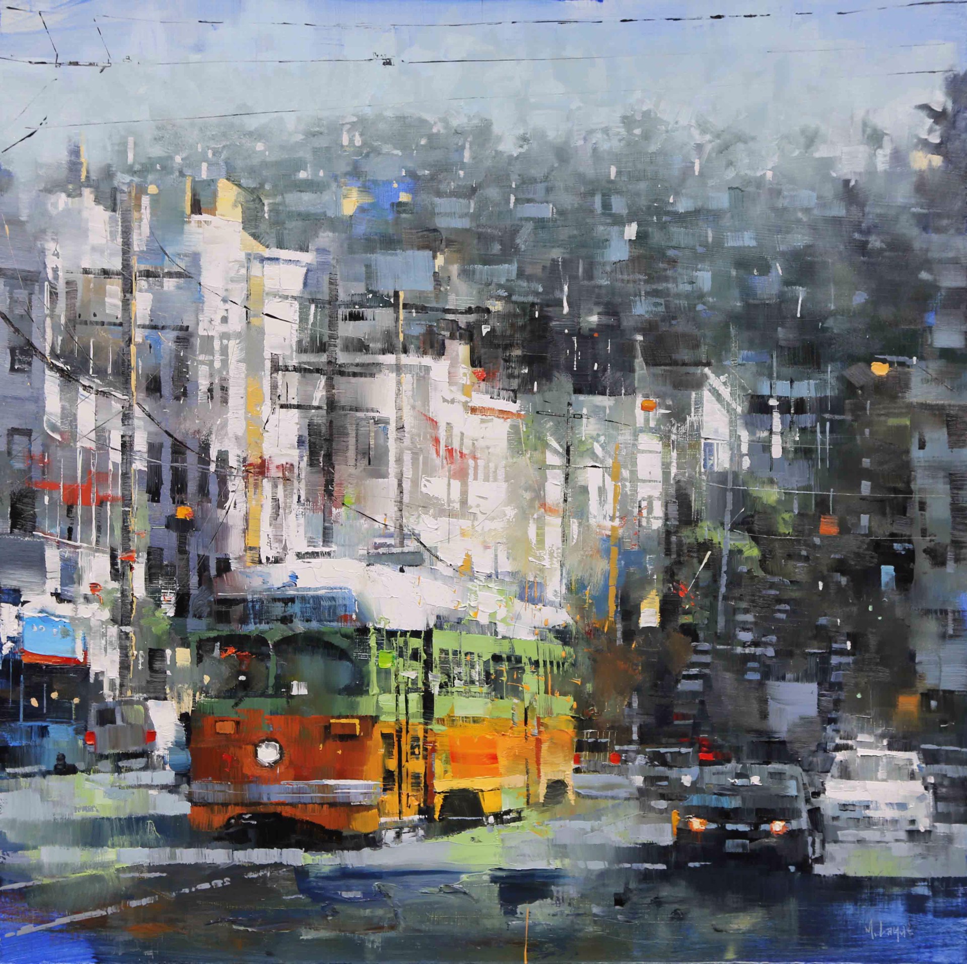 Orange, Green, and Yellow by MARK LAGUE