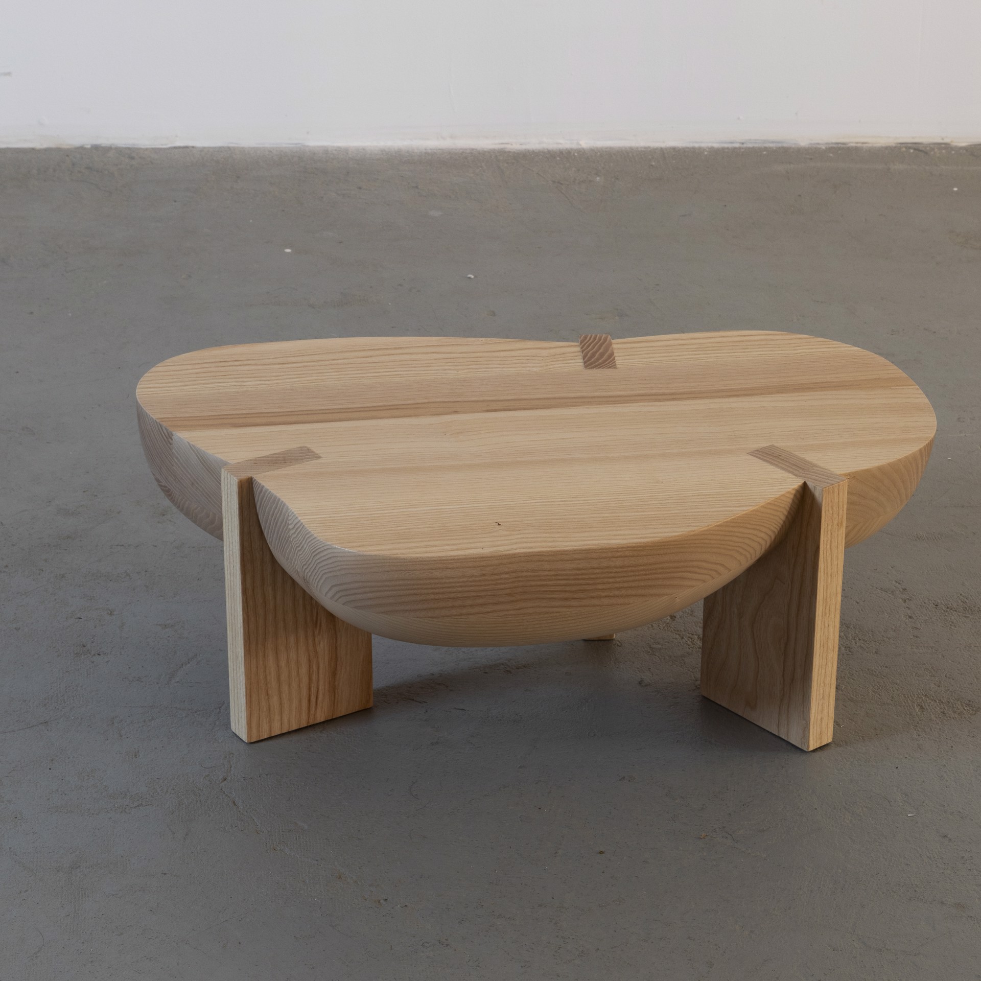 Small solid  Ash  table by Jacques Jarrige