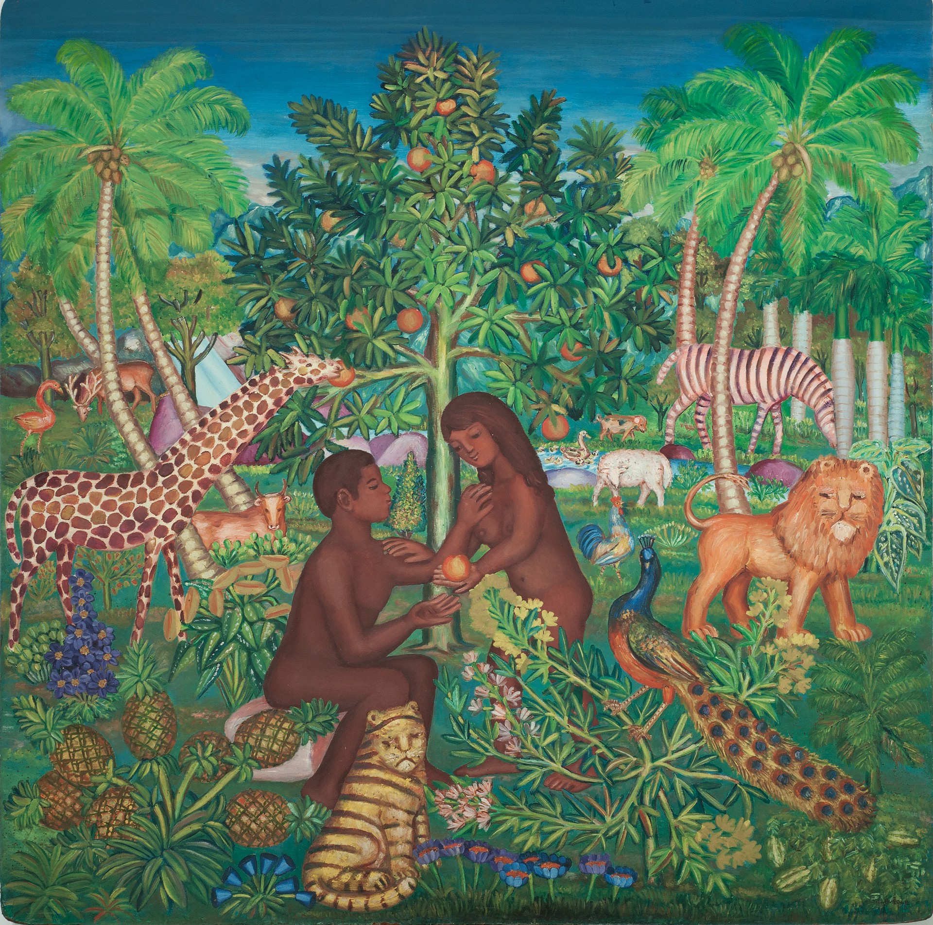 The Forbiden Fruit #14-4-90GSN by Gabriel Leveque (Haitian, 1923-2013)