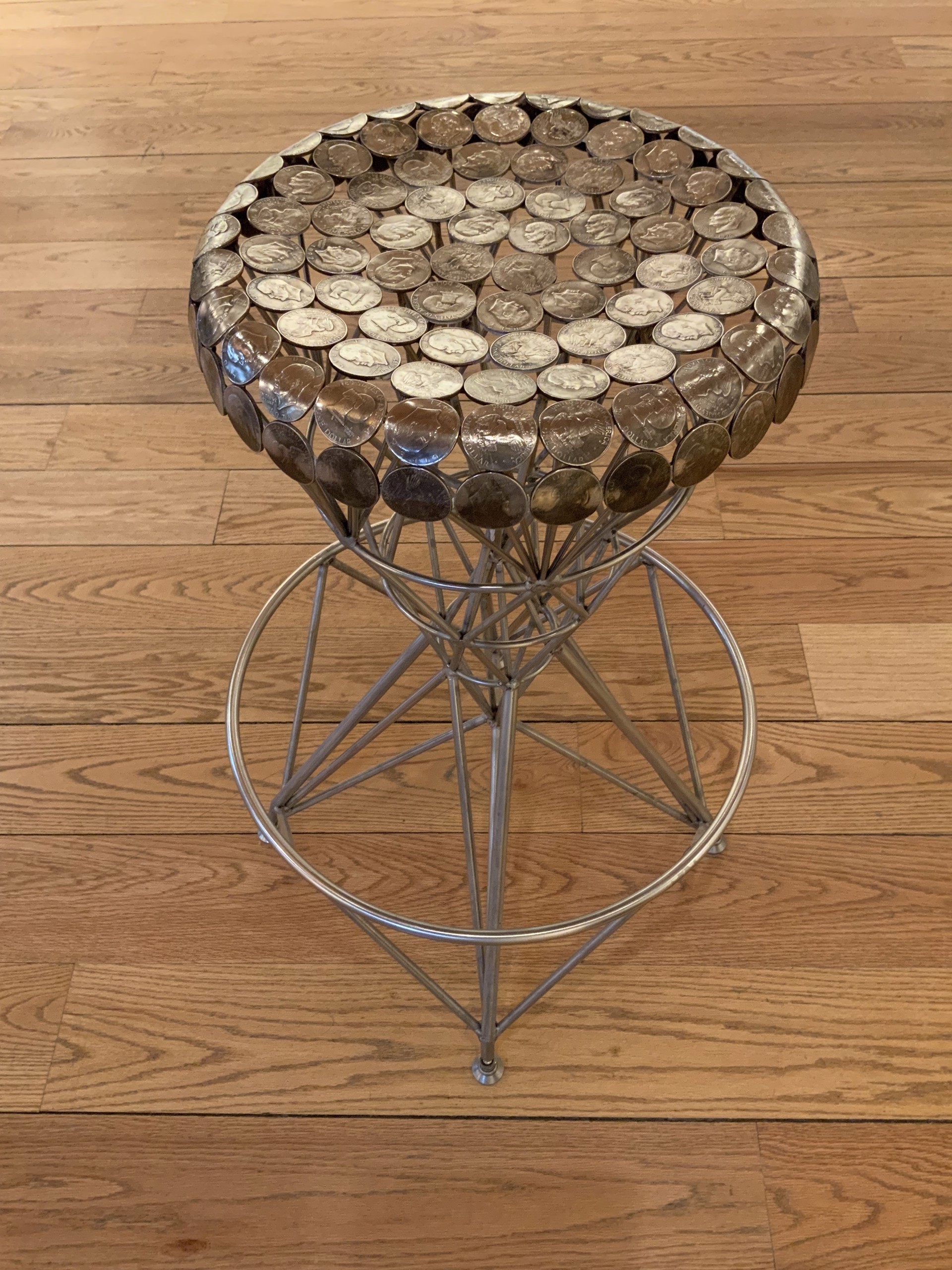 One Dollar Currencies stool by Johnny Swing
