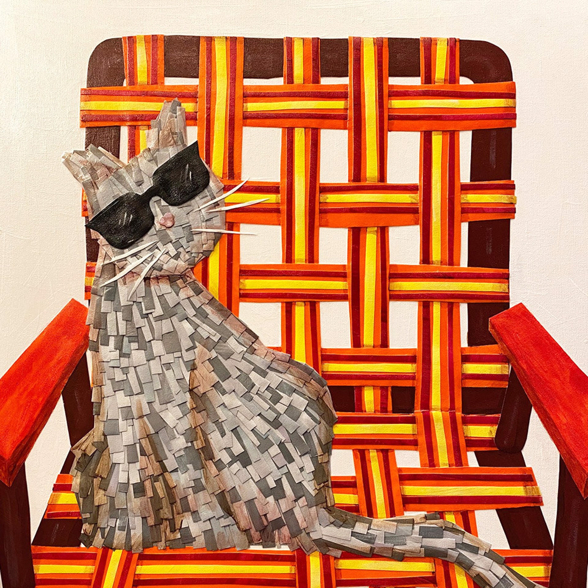 Cool Cat in Lawn Chair by Robin Cooper