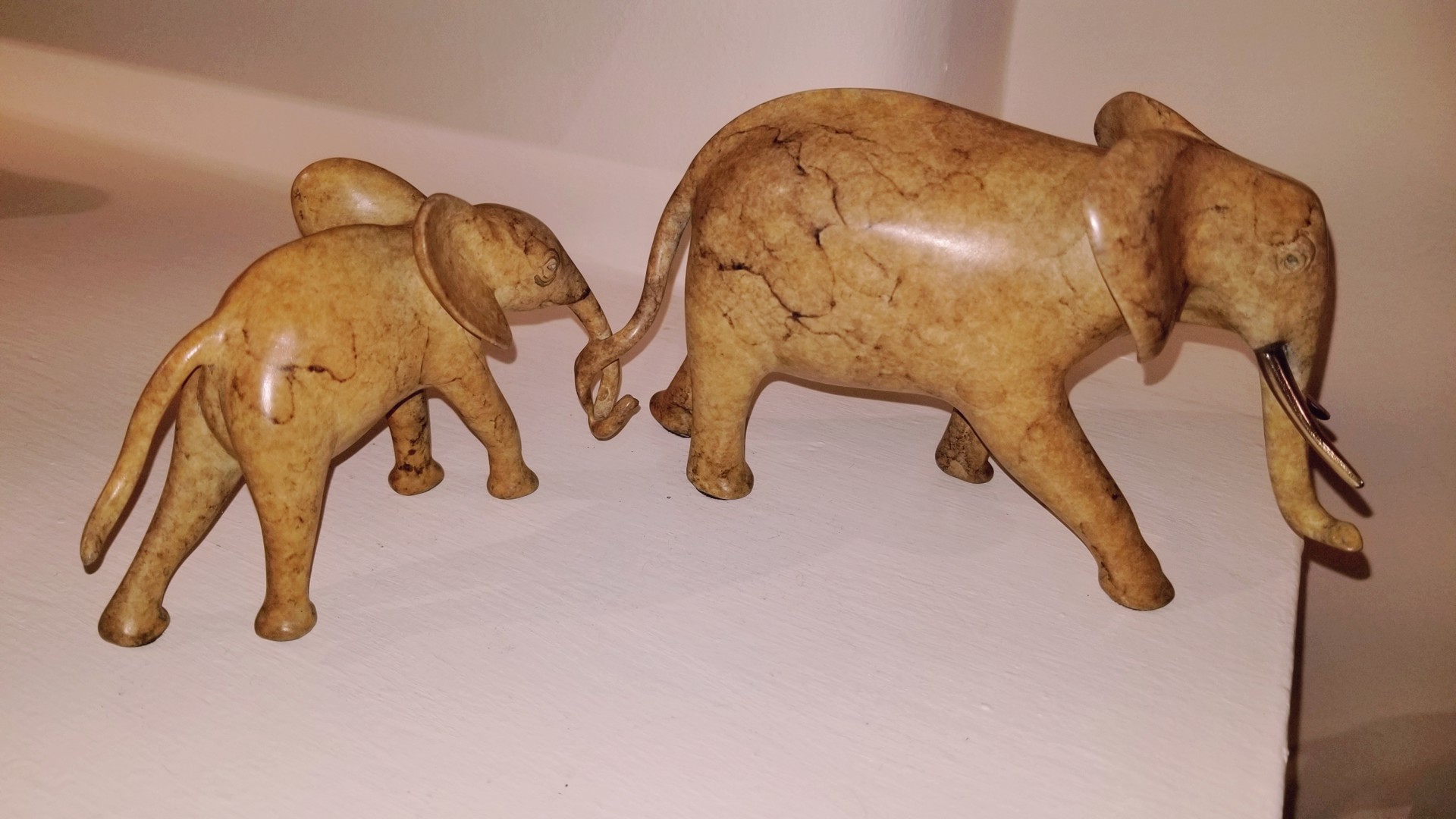 Pair of Elephants by Brian Arthur (1935-2022)