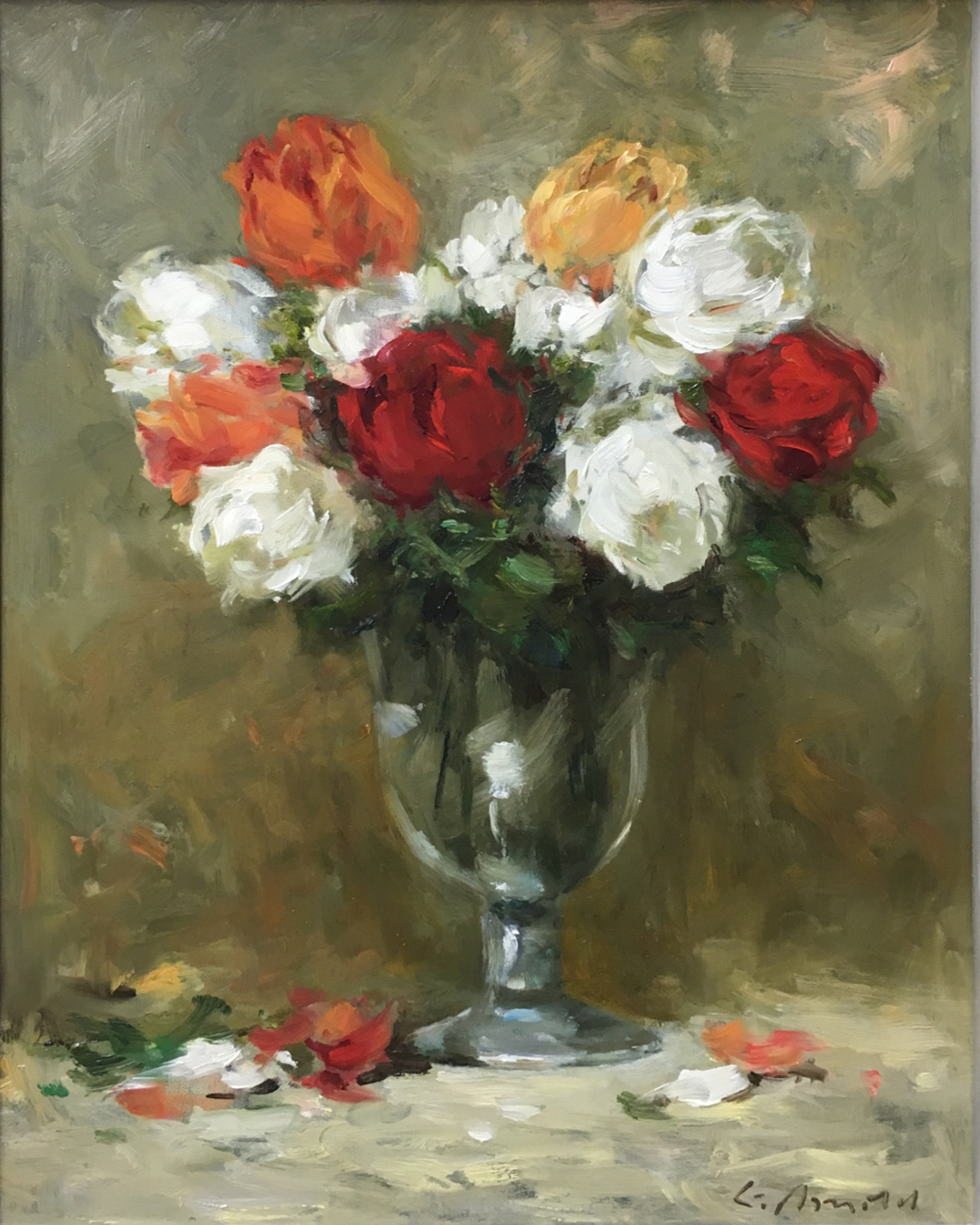 Roses in a Vase by Gerhard Arnold