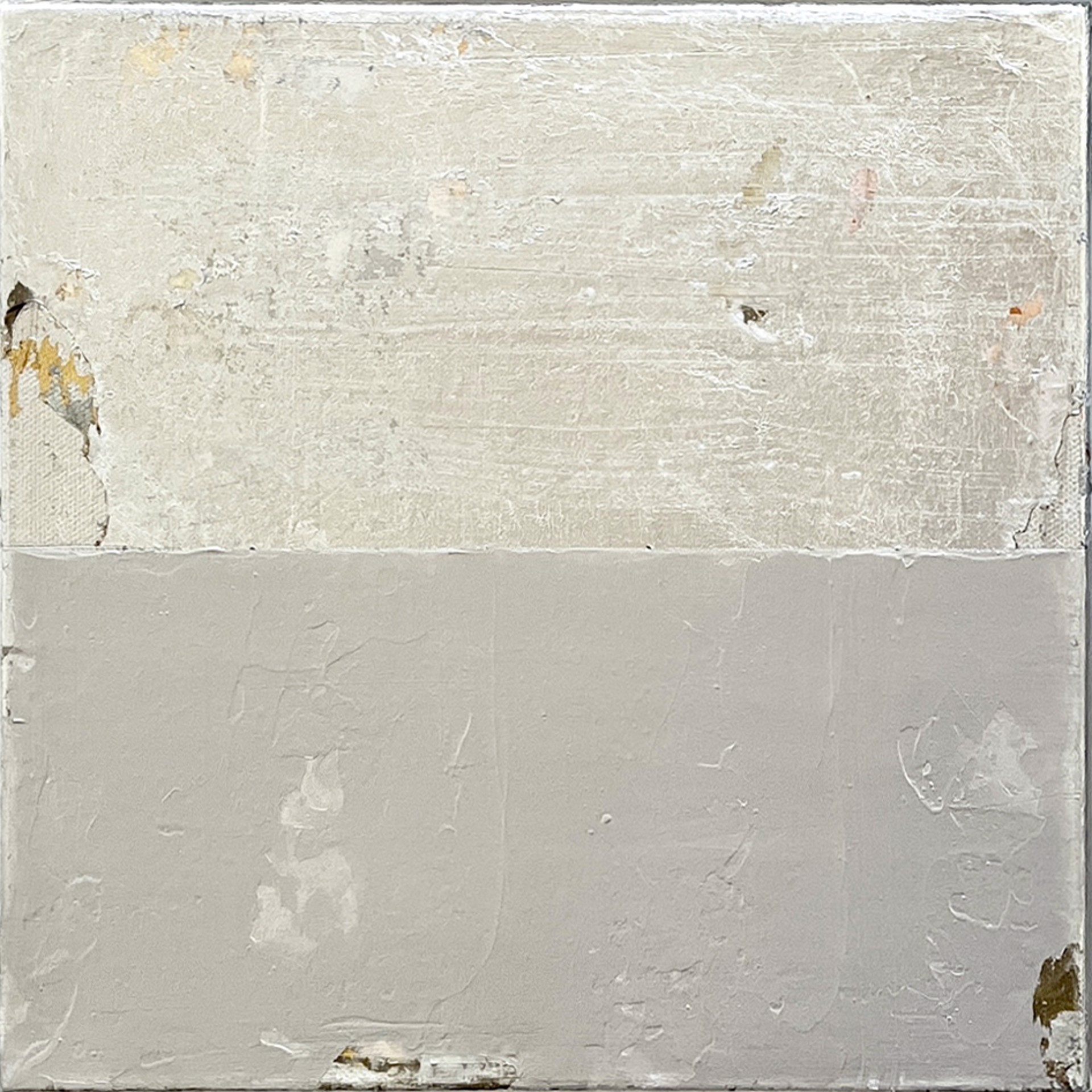 Silver and Silver (SS052) is 1 of 4 silver leaf mixed media panels from Japanese painter and artist Takefumi Hori.