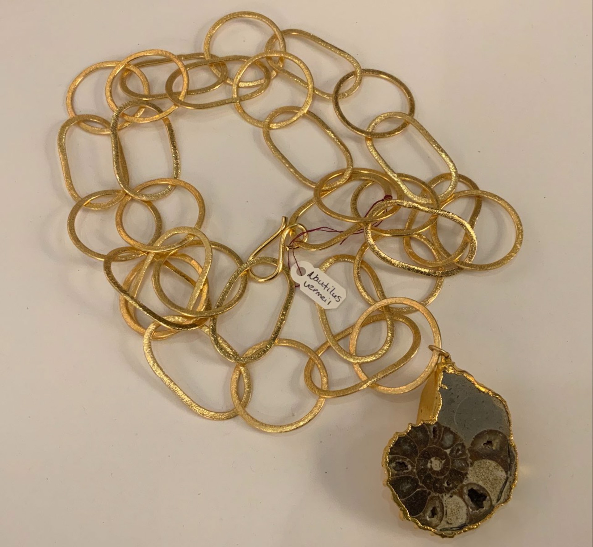 Gold Vermeil Chain With Nautilus Pendant by Bittersweet Designs