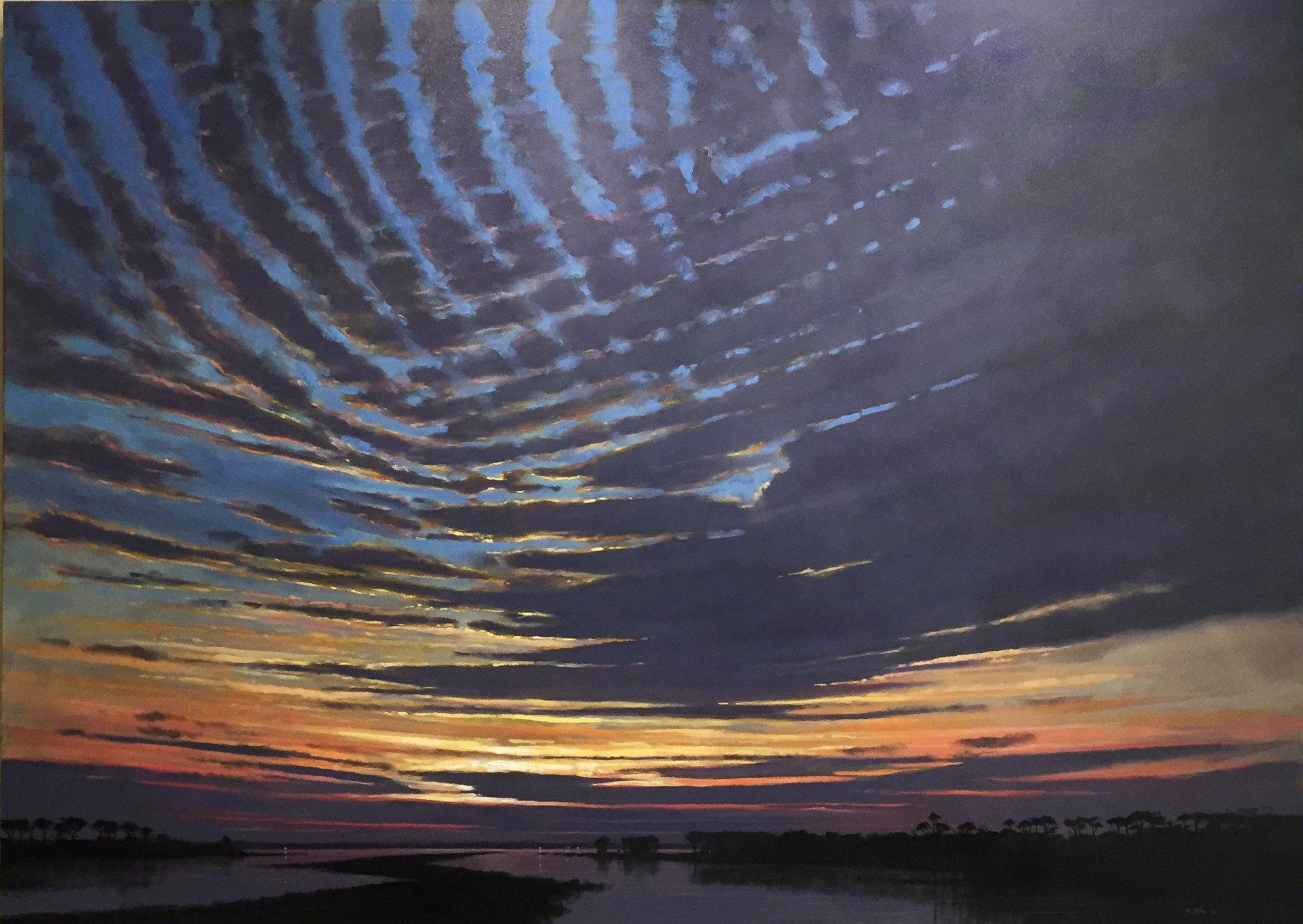 Mackerel Clouds Last Light by Billy Solitario