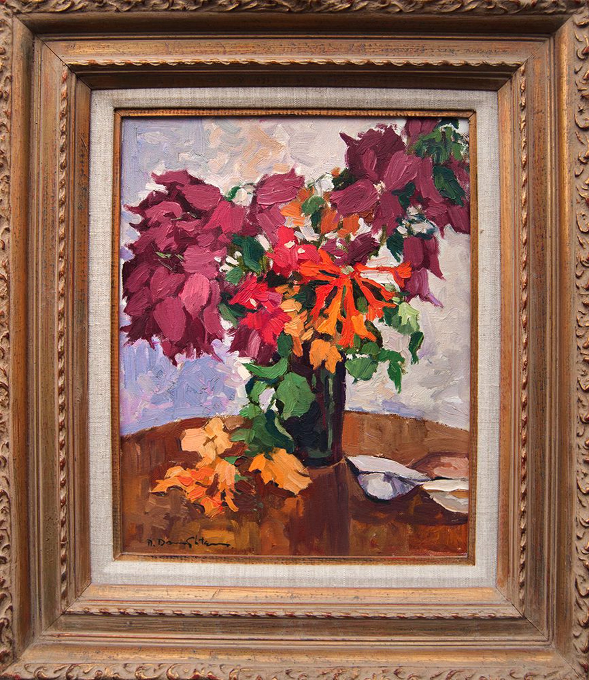 Vase of Flowers by Robert Daughters (1929-2013)