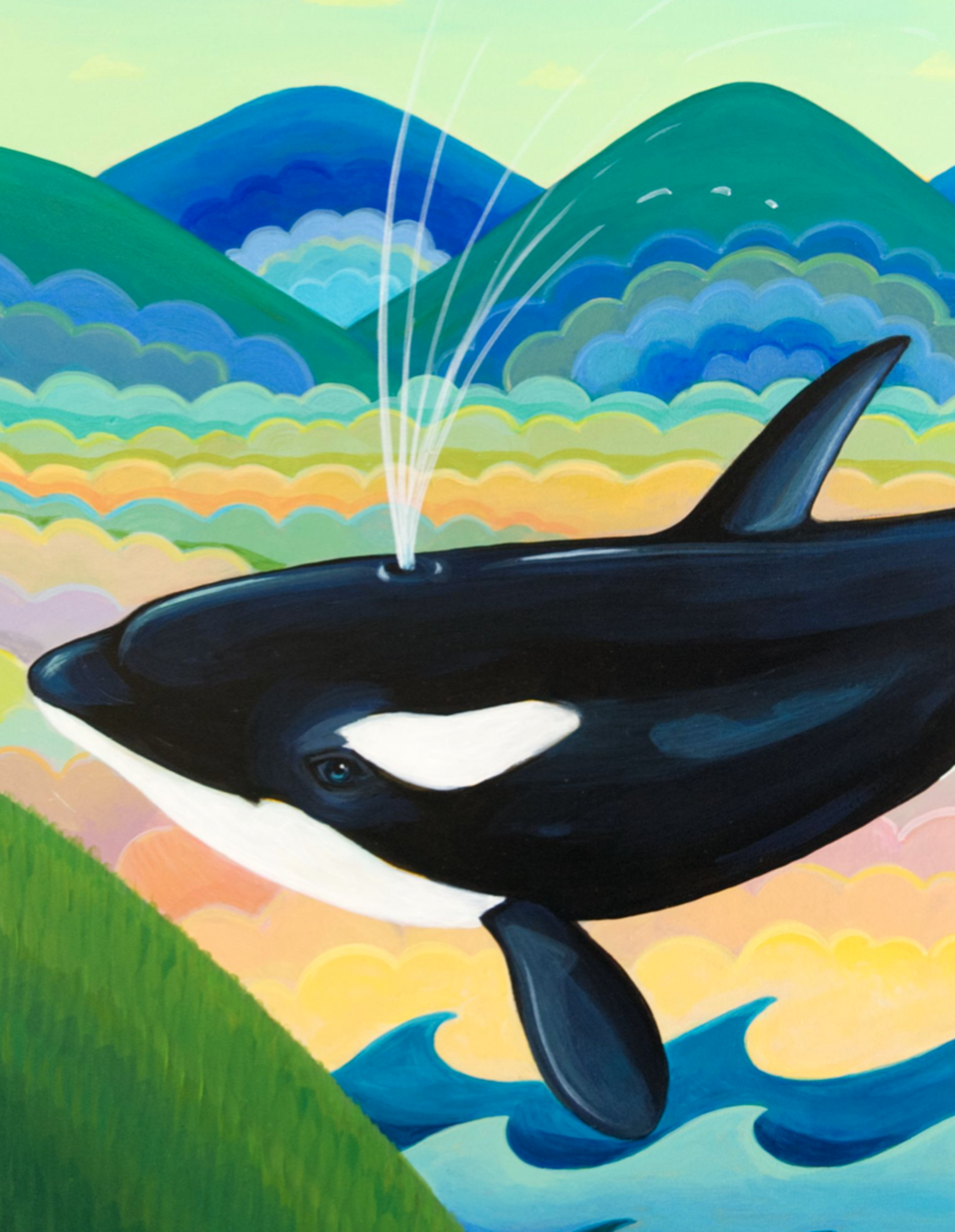 Orca Whale Mountain by Lisa Shimko