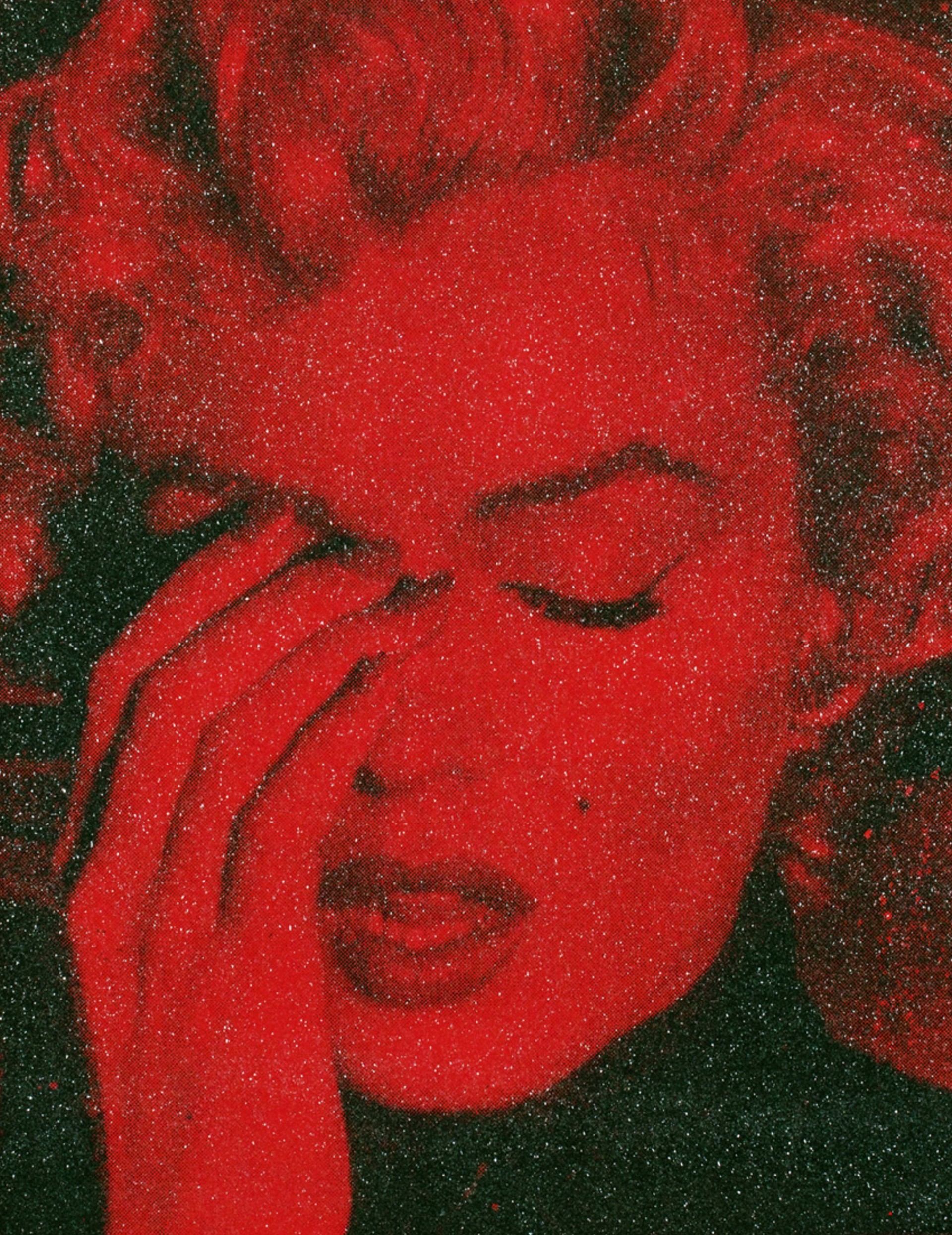 MARILYN CRYING CALIFORNIA - Blind Red-Edition 3/4 by THE WHITE ROOM GALLERY