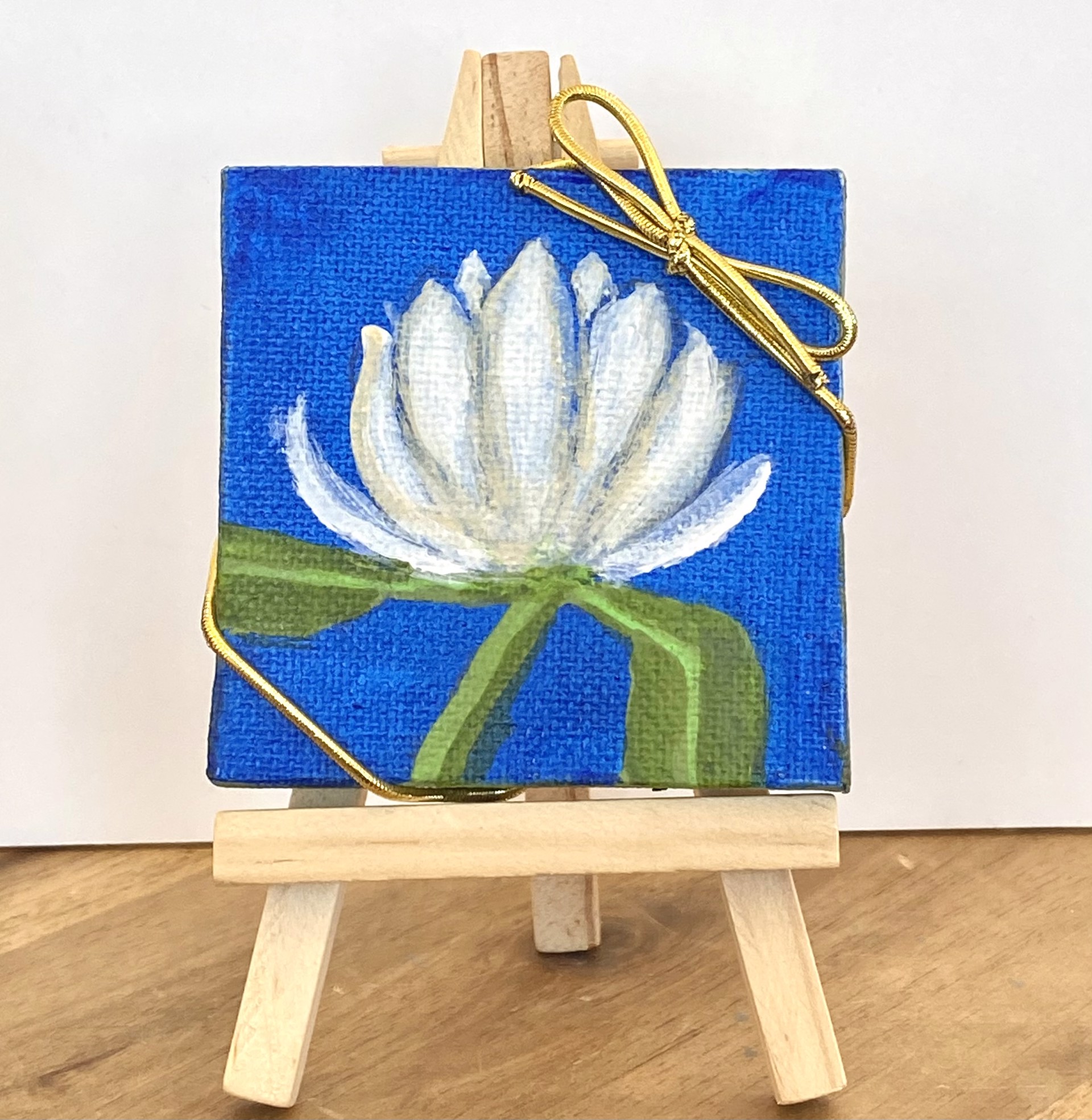 Blue Magnolia Mini Painting #3 by Elke Briuer
