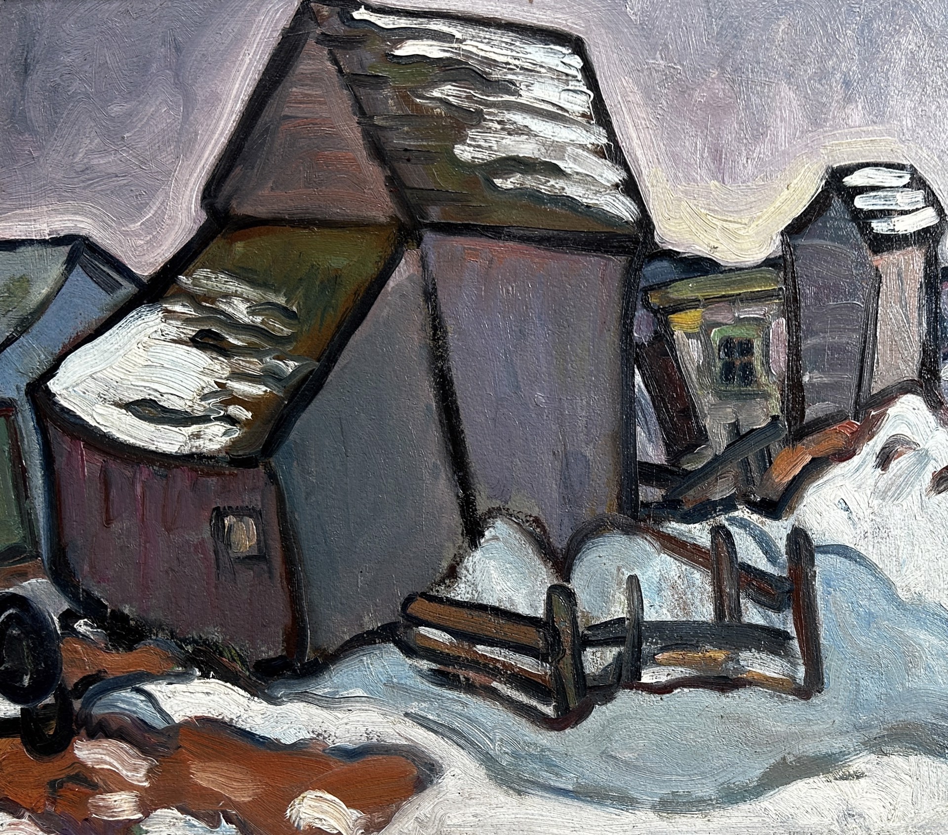 House in Snow by Evelin Bodfish Bourne