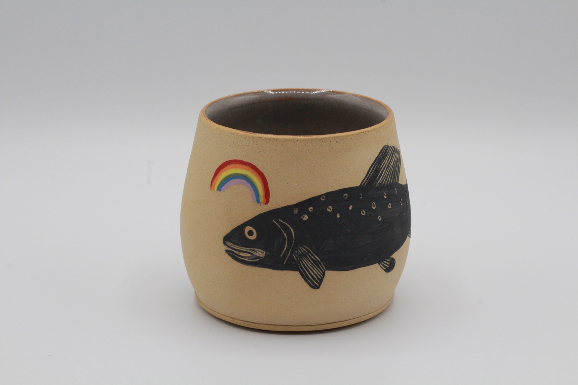 Trout with Rainbow Mug by Christine Sutton