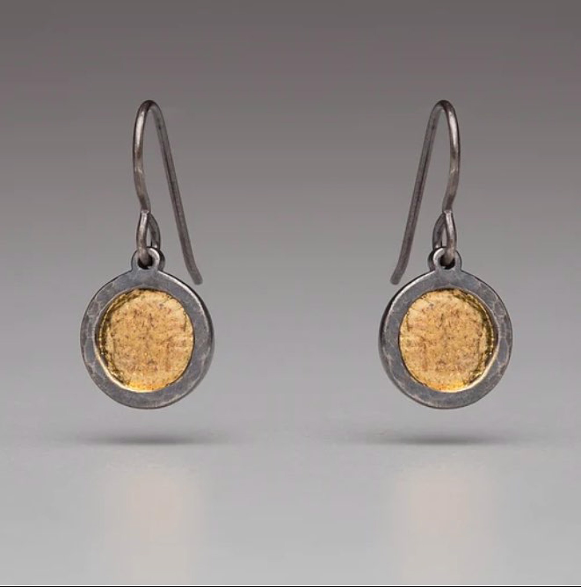 Circle Fused 24K Gold Earrings by Nichole Collins