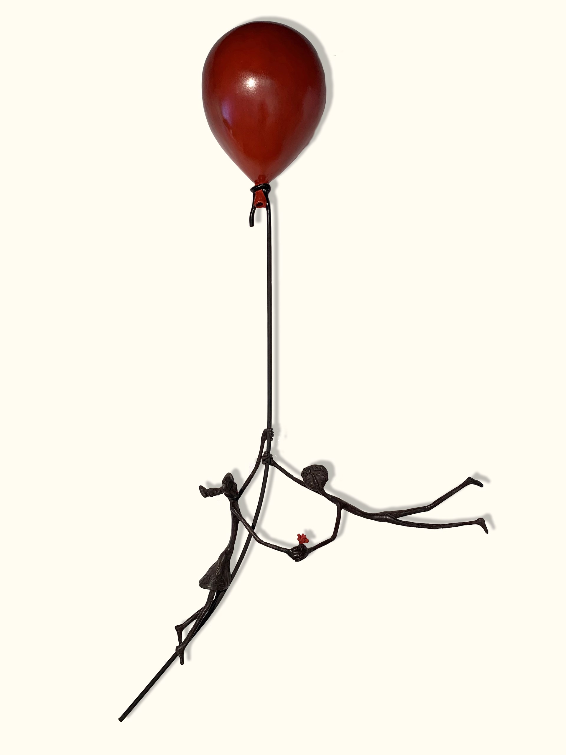 Couple on a Red Balloon (Red Flower) by Ruth Bloch