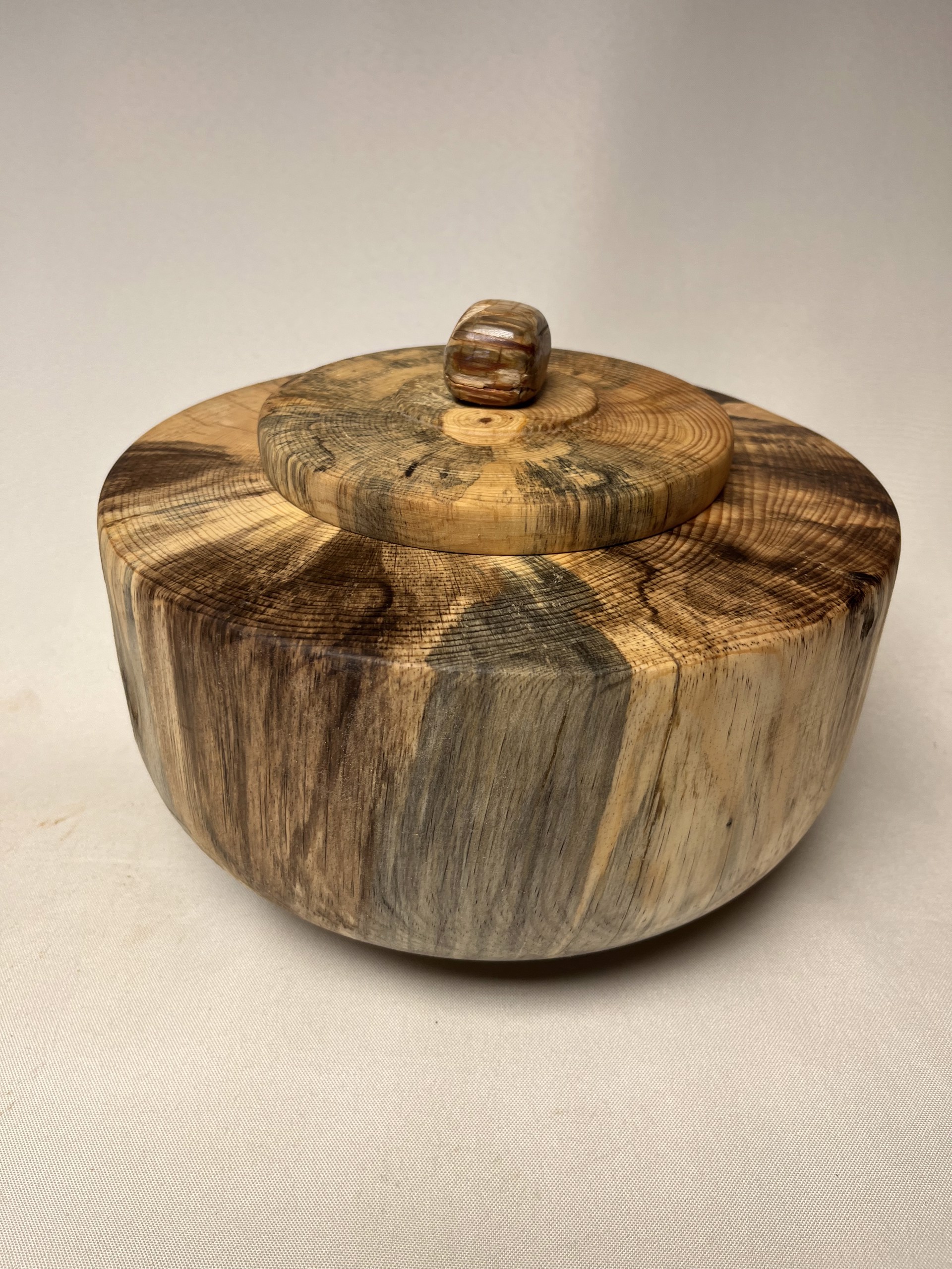 Turned Wood Jar W/Lid #22-71 by Rick Squires