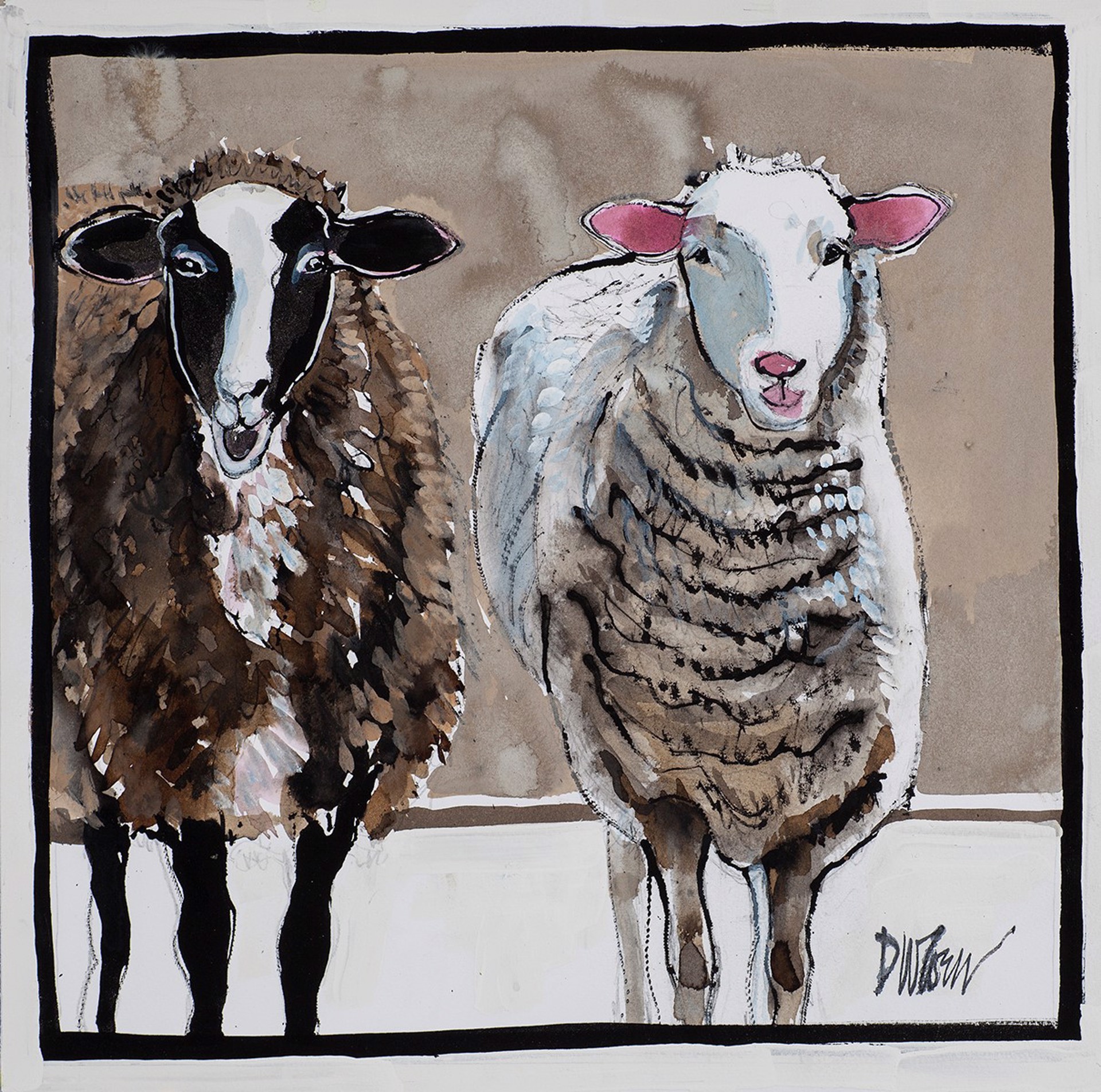 Two Sheep by Don Coen
