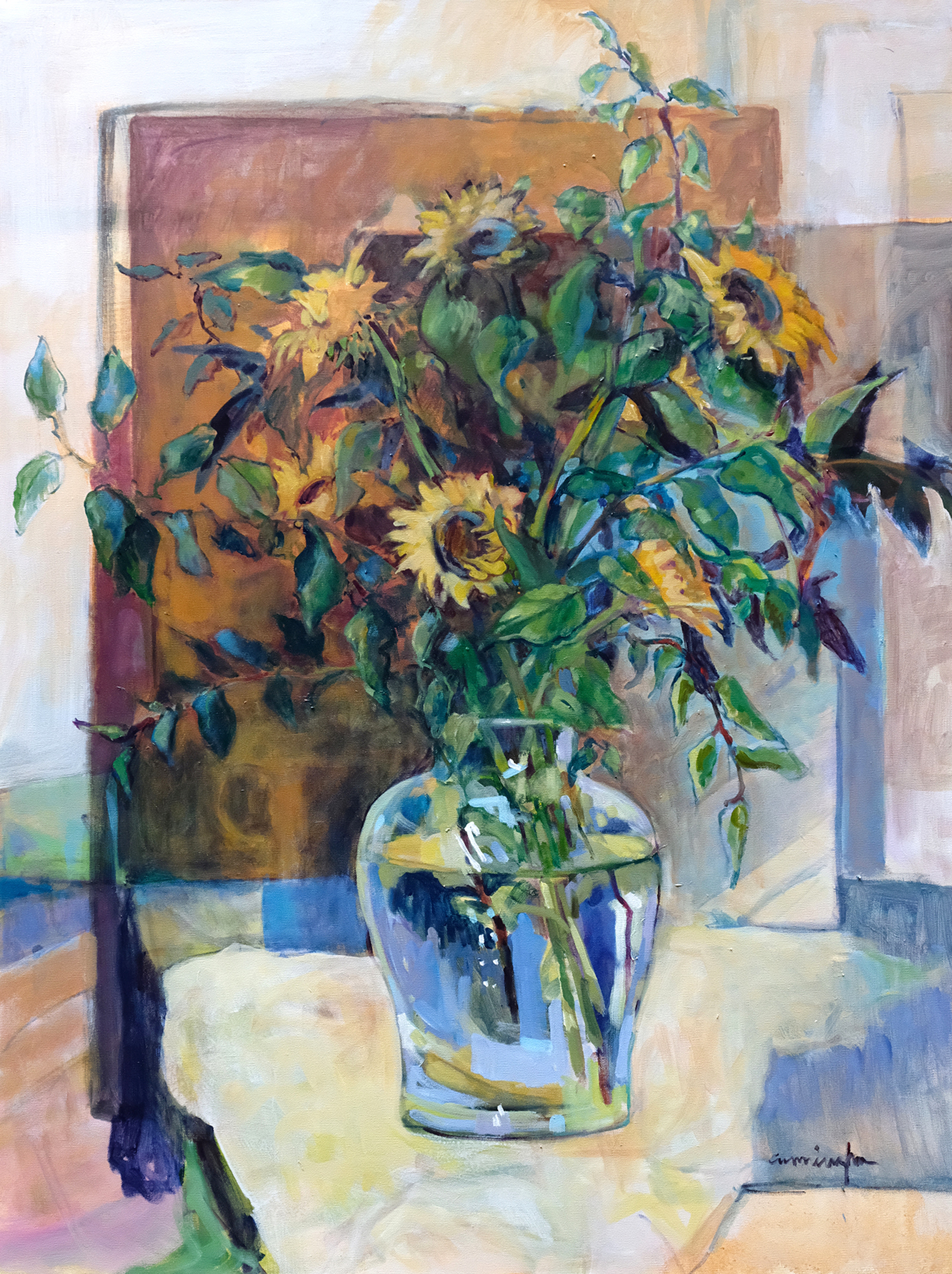 Studio Sunflowers by Nan Cunningham