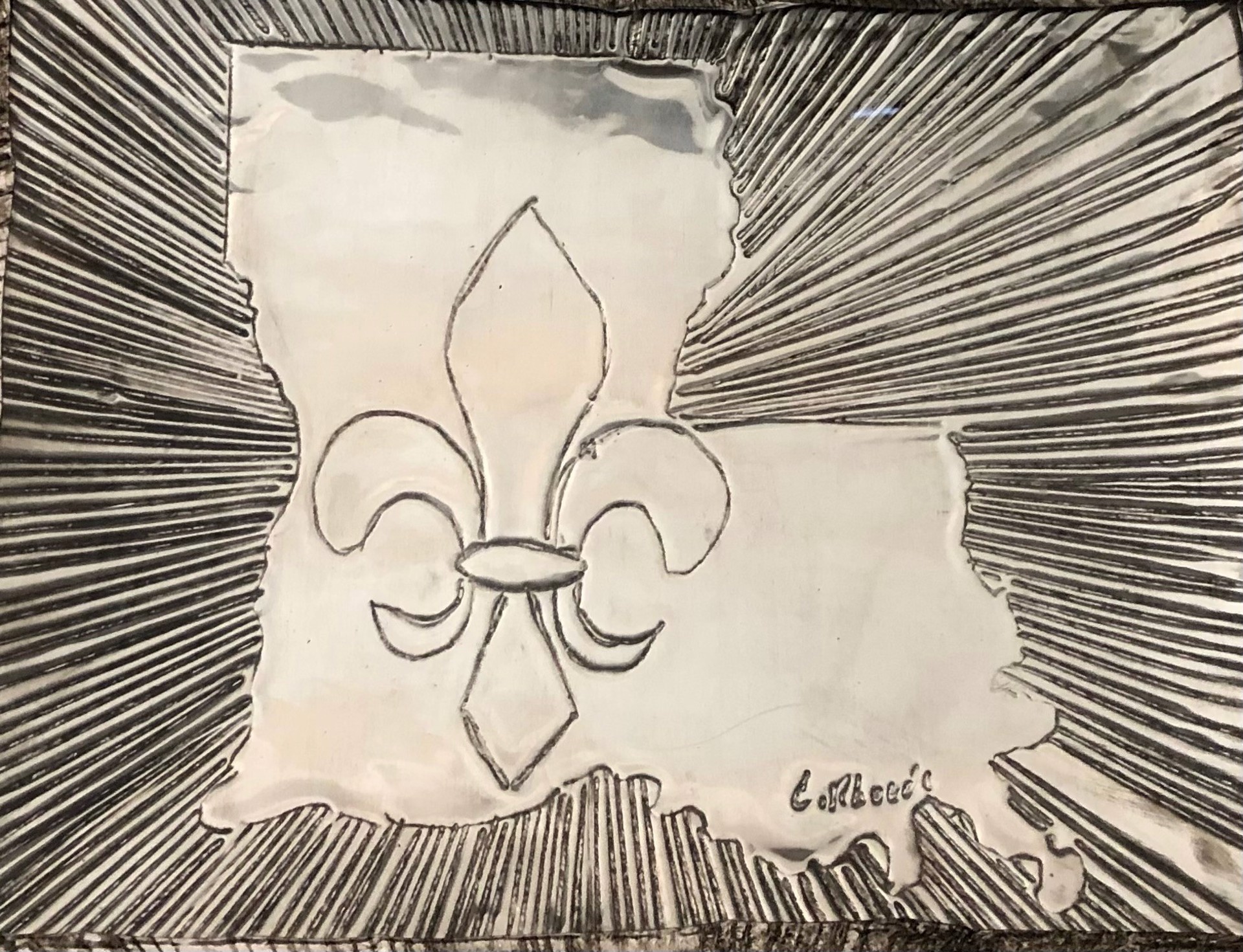 Louisiana Plate by Chuck Rhoads