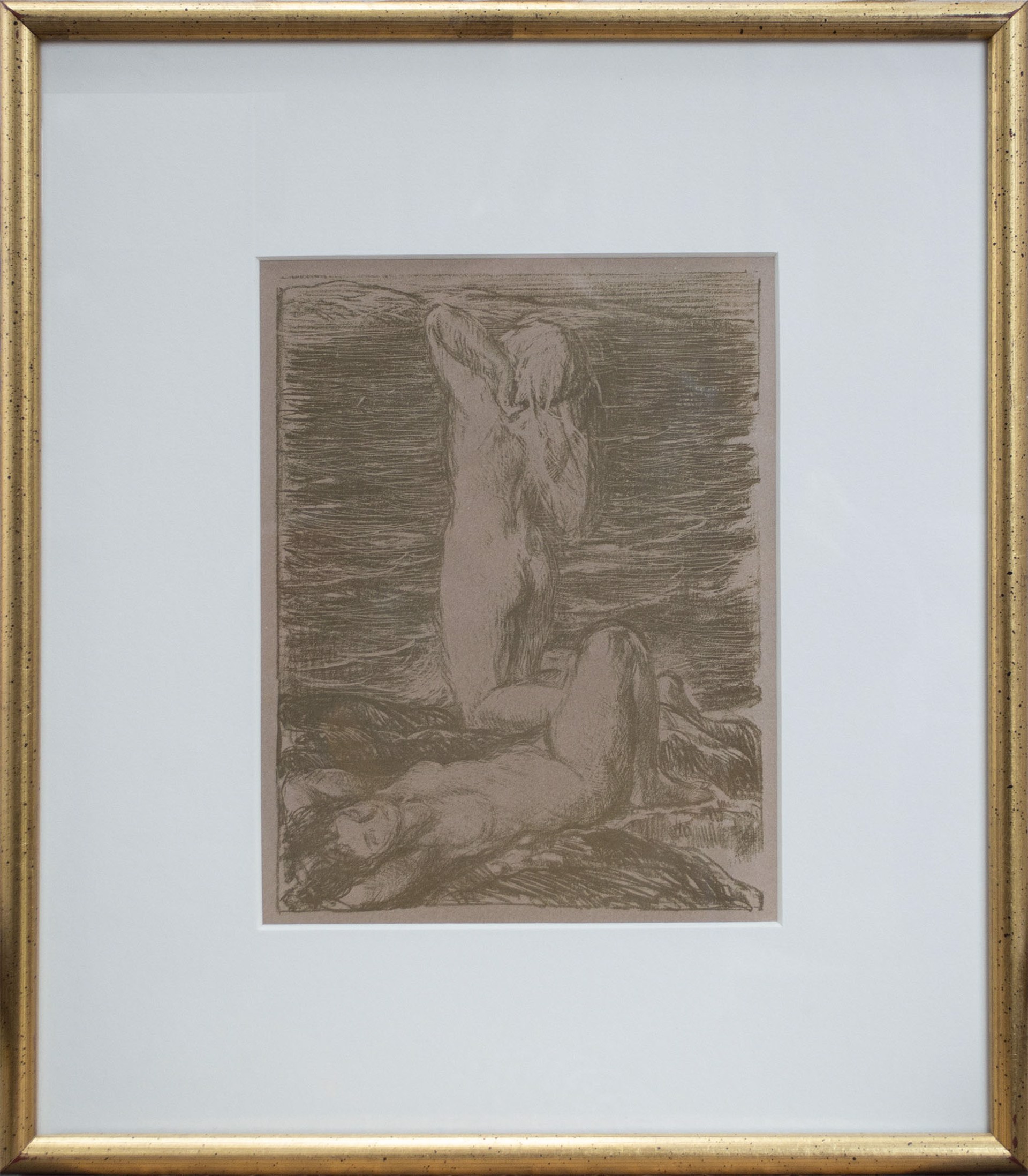 Two Nudes at the Beach by Charles Shannon