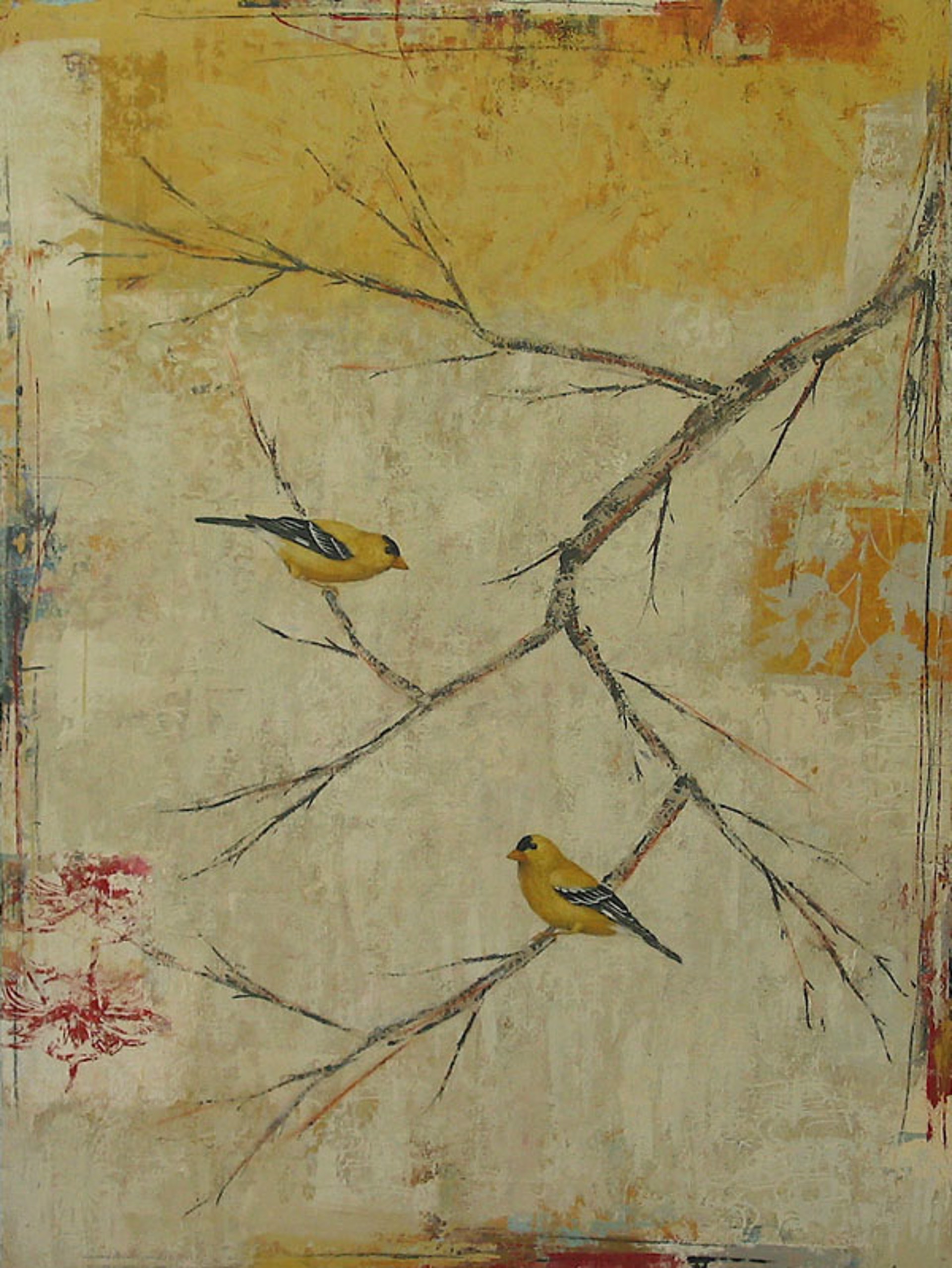 American Goldfinches (#8) by Paul Brigham