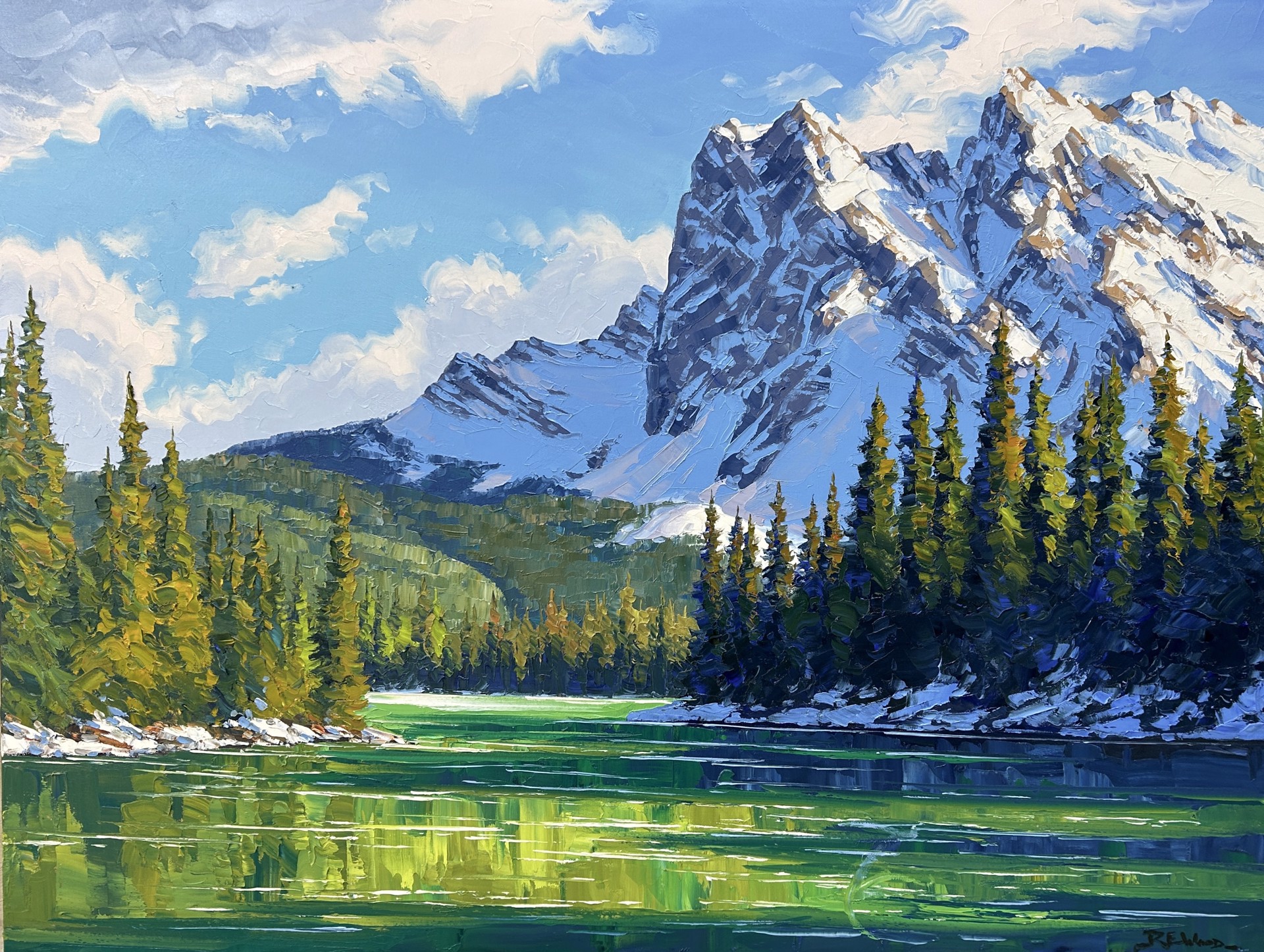 Mount Burgess & Emerald Lake by Robert E Wood