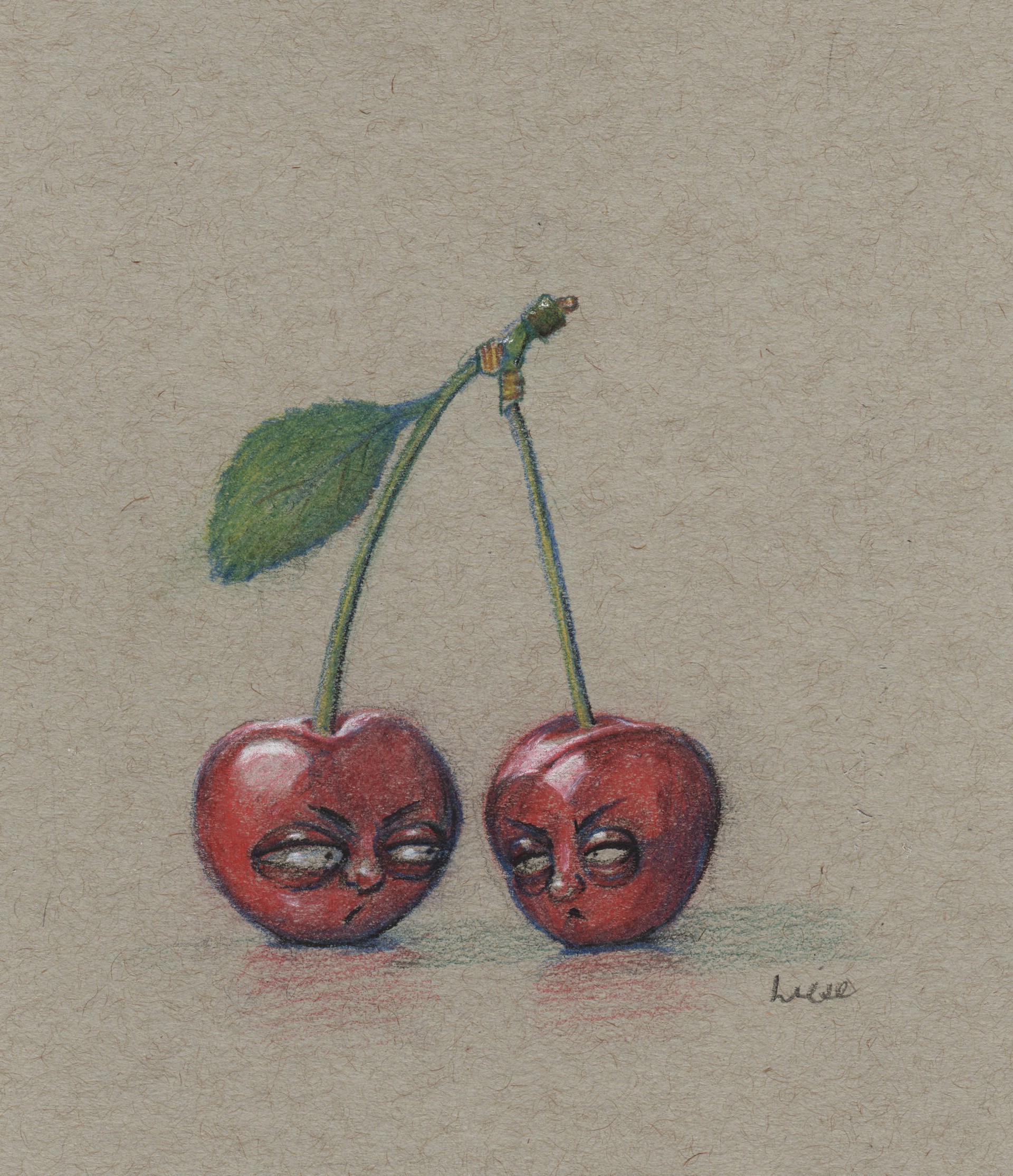 Cherries of Fury (Giclee on Deckled Paper) G.O. by Liese Chavez