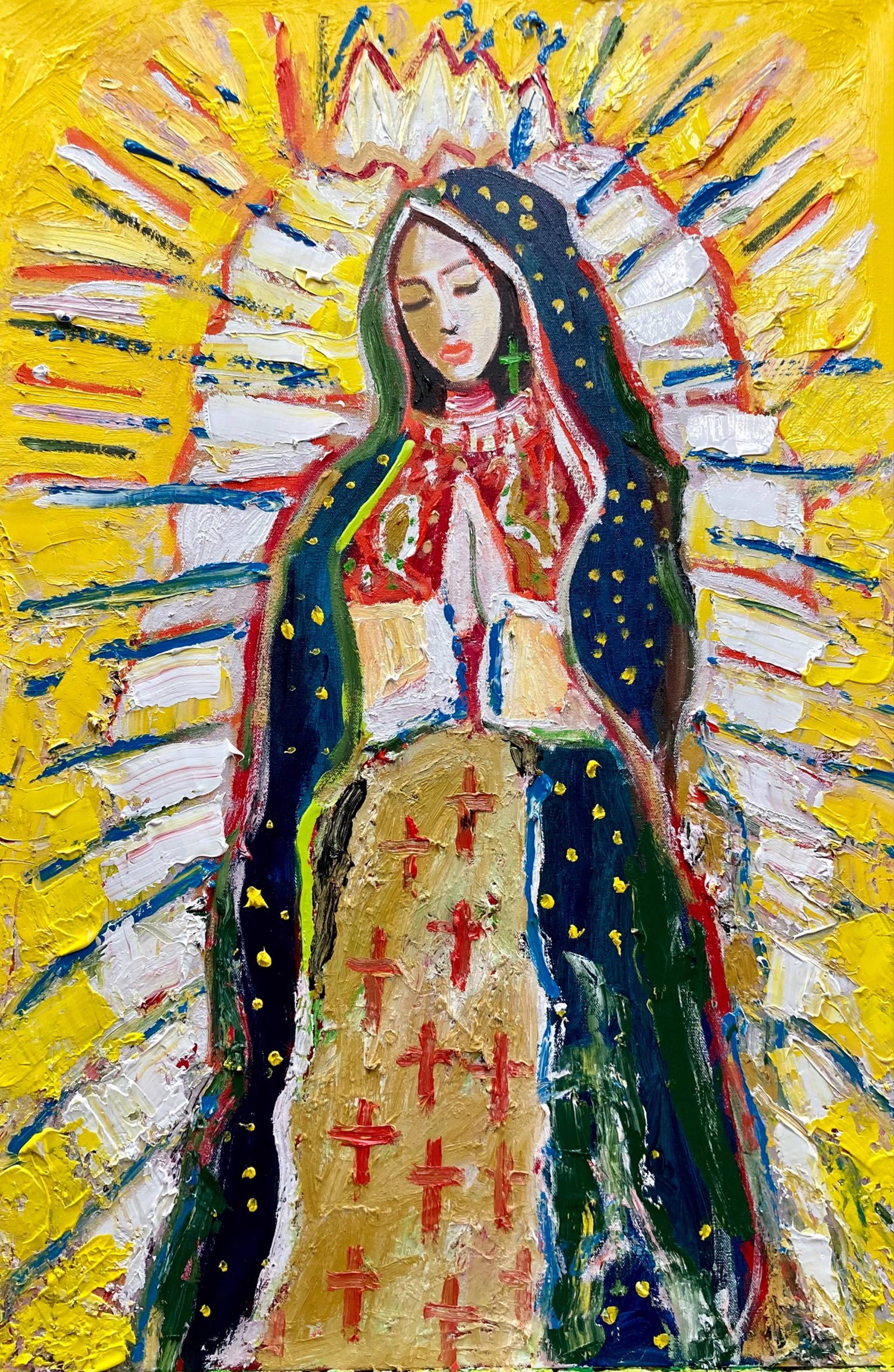 Virgin De Guadalupe with Yellow by Brad Smith
