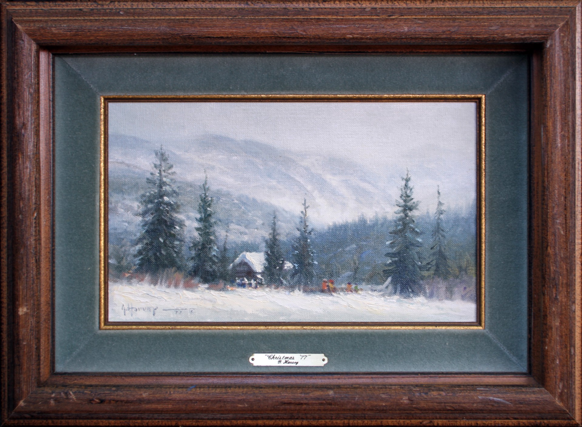 Christmas 1977-This painting hung in G. Harvey's bedroom, painted in Colorado during a family vacation.  A prized painting, now available to the public. by G. Harvey