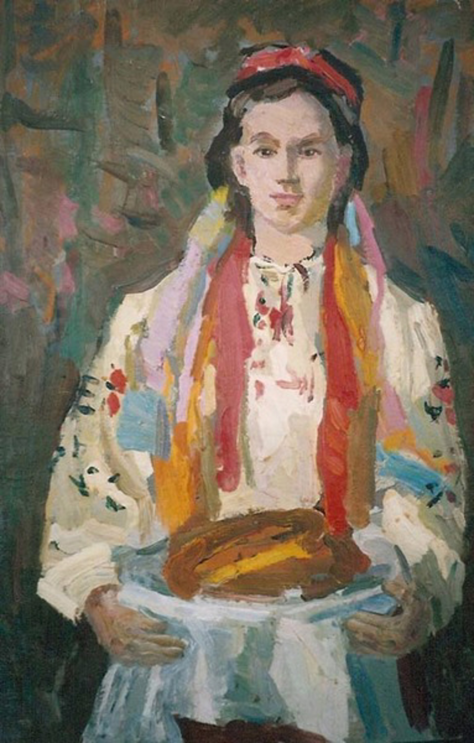 Girl with Bread by Alexander Godunov