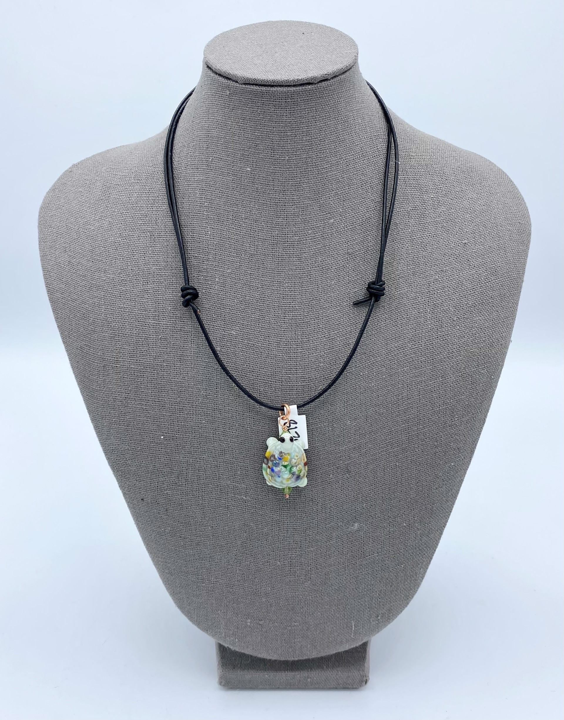Turtle with Crystals Necklace by Emelie Hebert