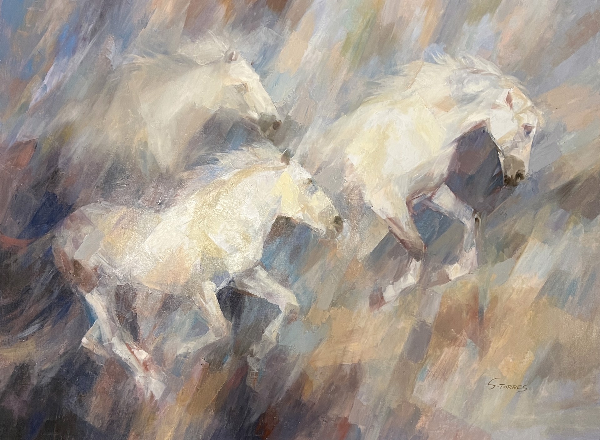 THREE WHITE HORSES by S TORRES
