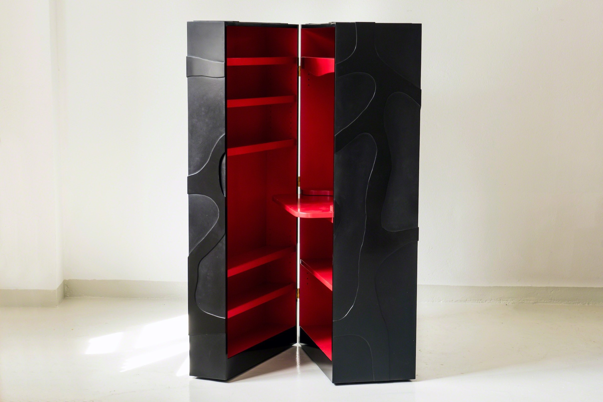 "Meanders" Cabinet with Desk by Jacques Jarrige