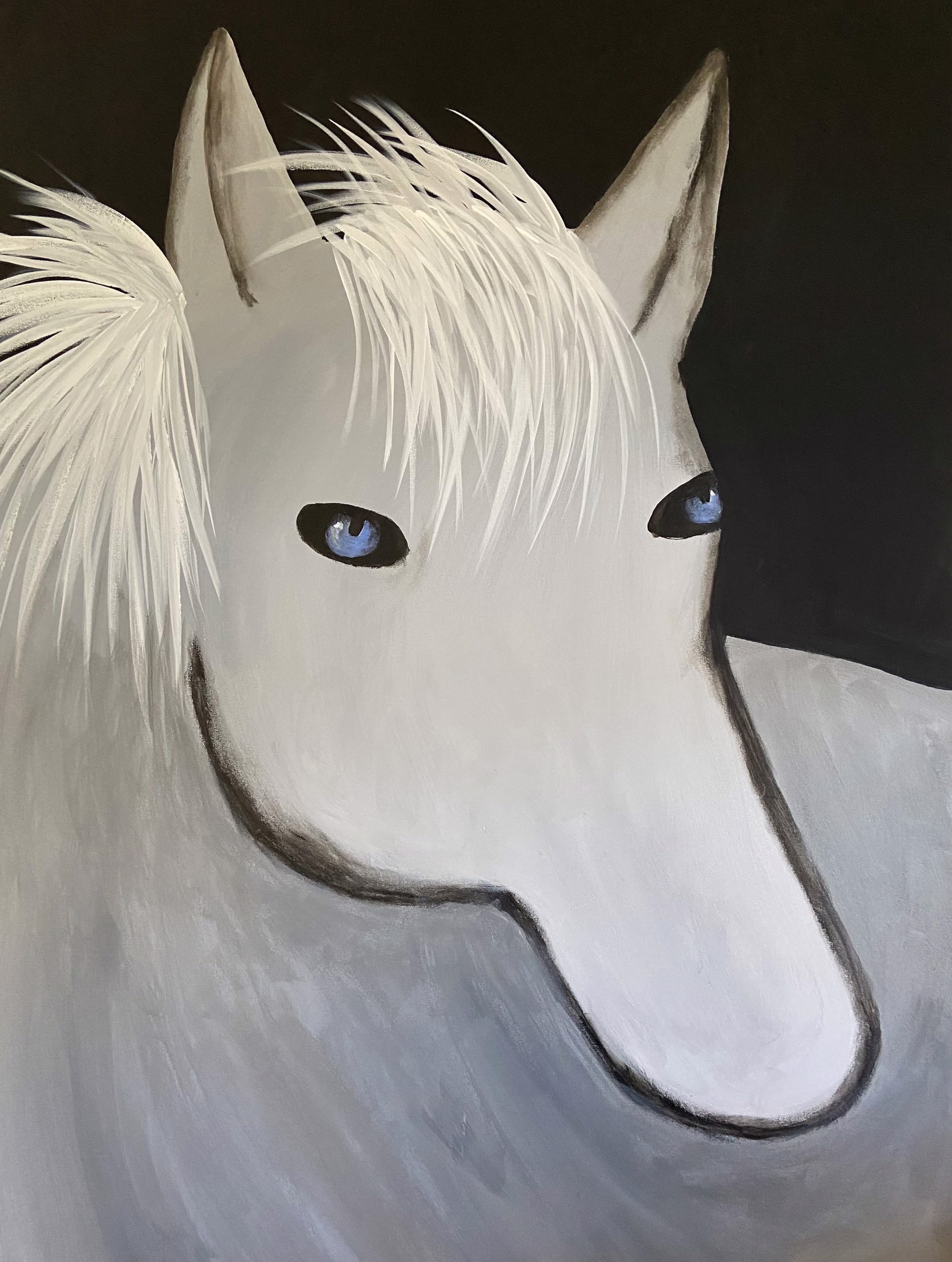 Wild Grey Mustang by Carole LaRoche