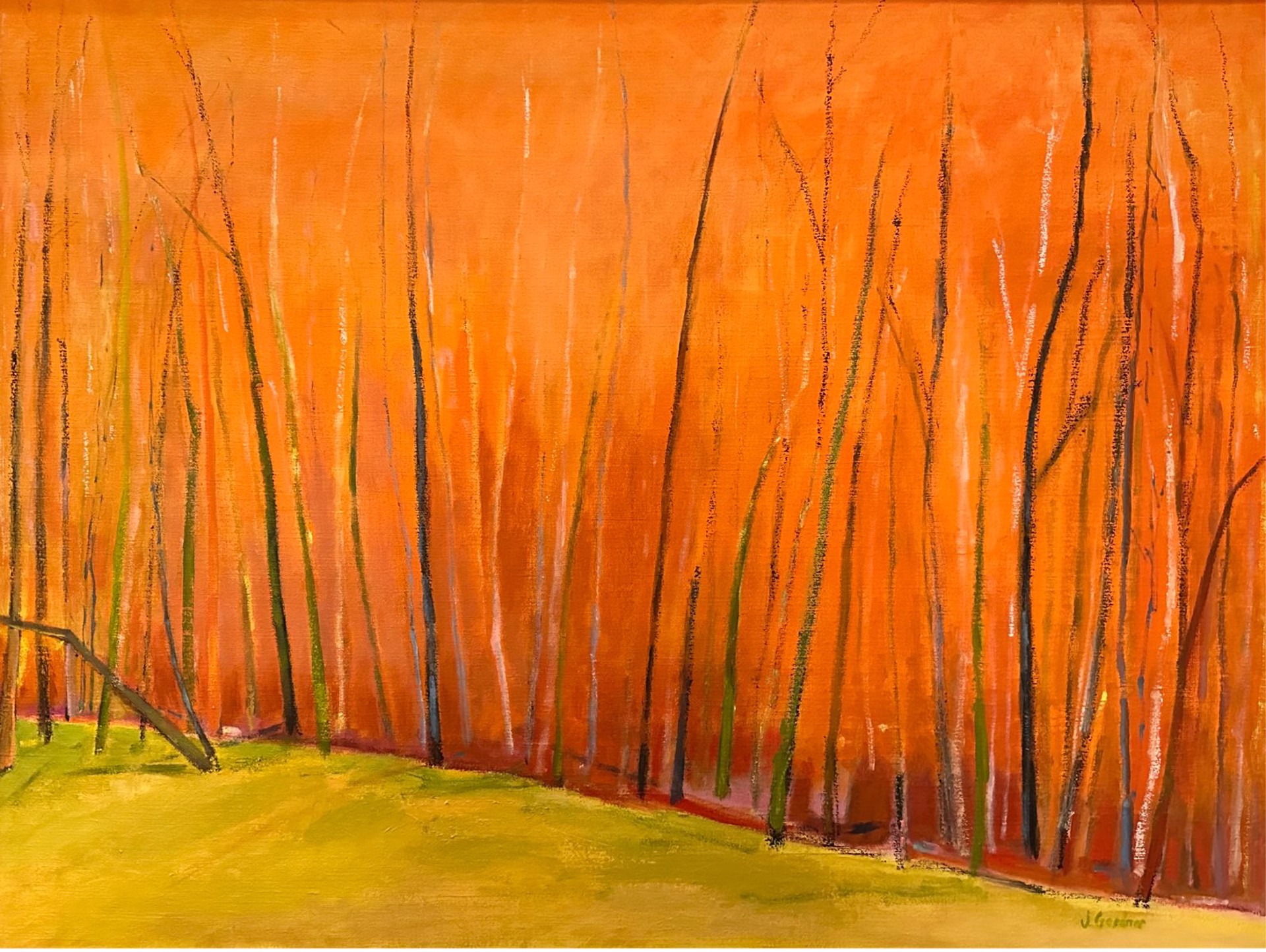 Orange Landscape (framed) by Joy Gardner