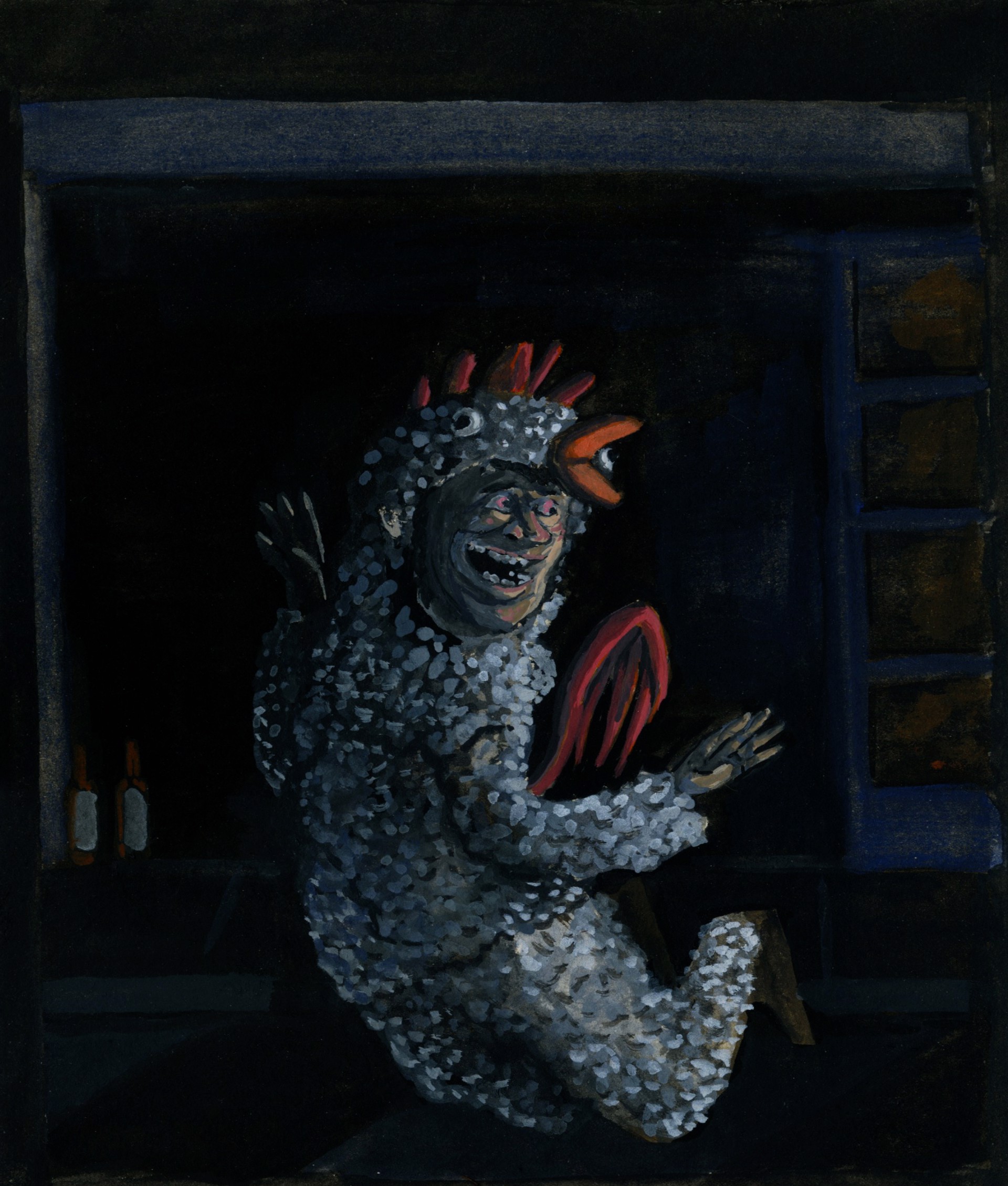 Study of a Guy in a Chicken Costume Having Fun by Jeff Pastorek