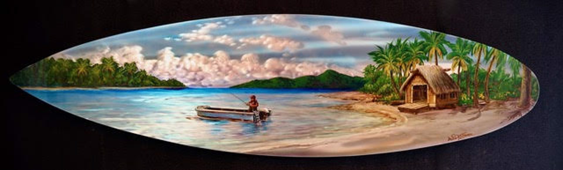 Polynesian Palette prototype # 4 surfboard by Dennis Mathewson